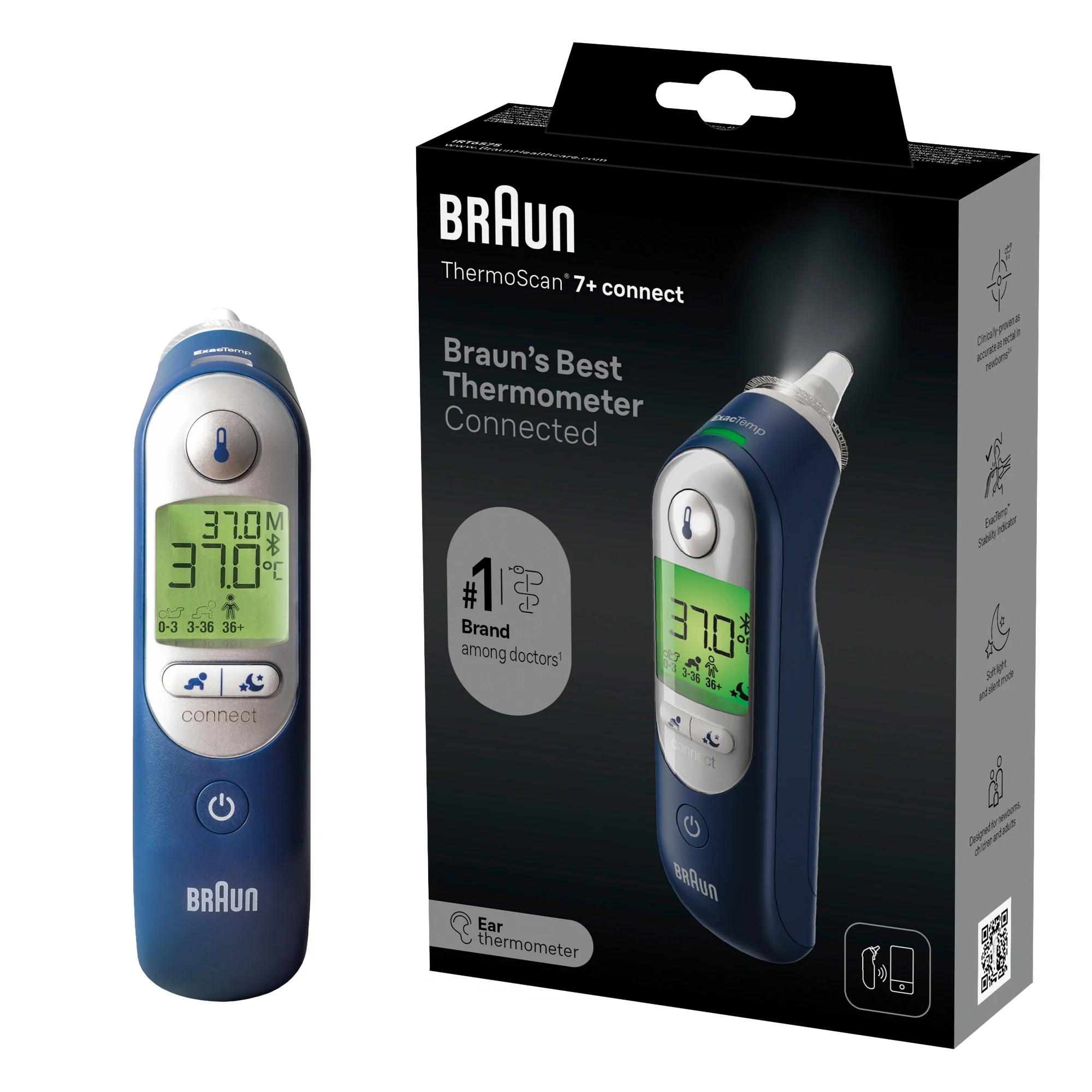 Braun ThermoScan 7+ Connect Örontermometer IRT6575 1 st från Braun – köp hos Apotek Hjärtat