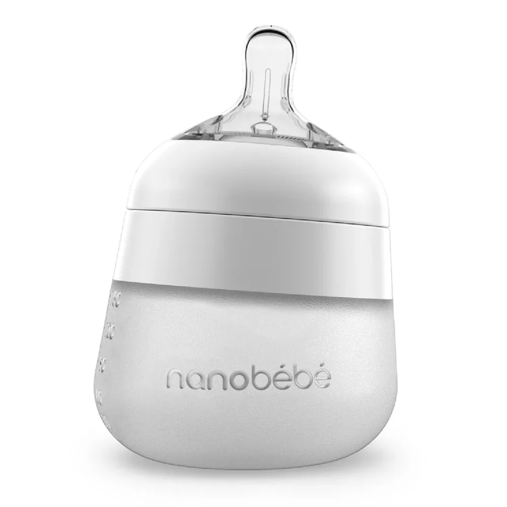 Nanobébé Flexy Silikonflaska Anti-kolik 150 ml Vit från Nanobébé – köp hos Apotek Hjärtat