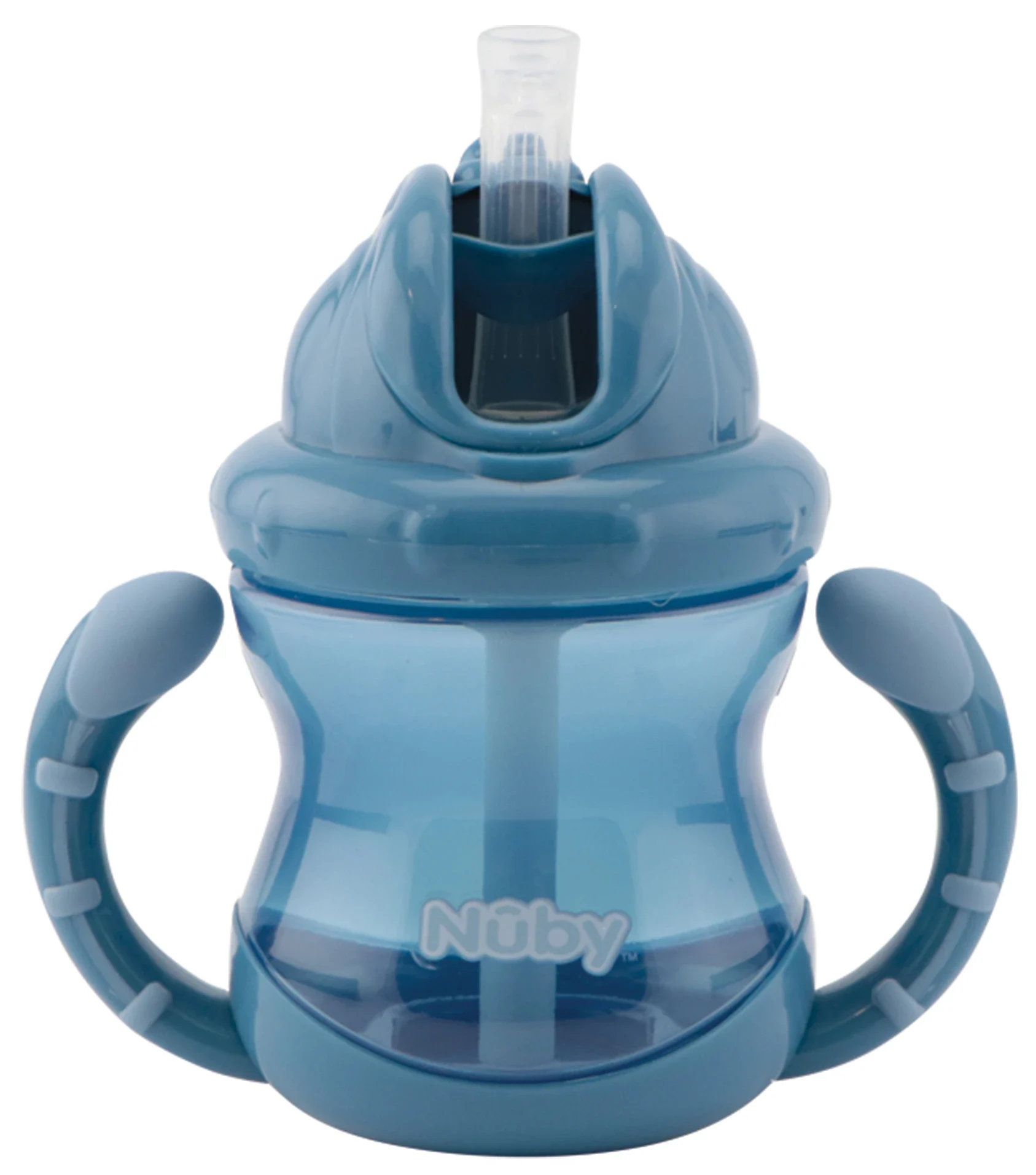 Nuby Flip It Cup Twin Handle 240 ml Blå från Nuby – köp hos Apotek Hjärtat