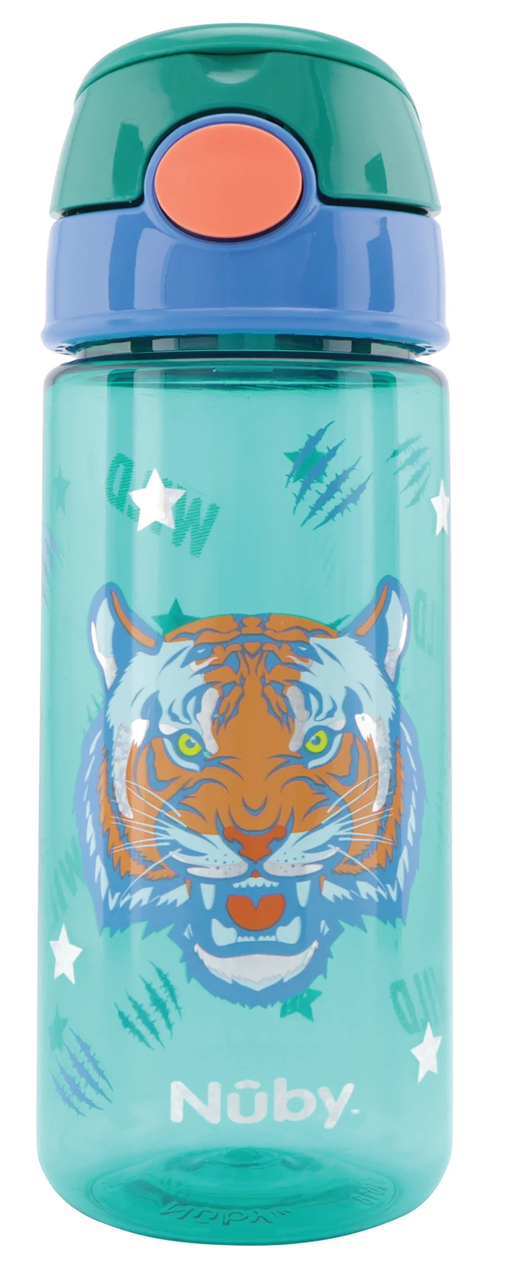 Nuby Flaska Soft Straw Push Cup Glitter 540 ml Tiger från Nuby – köp hos Apotek Hjärtat