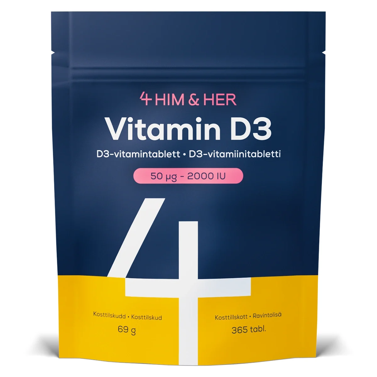 4Him&Her Vitamin D3 50 µg/2000 IU 365 st från 4Him&Her – köp hos Apotek Hjärtat