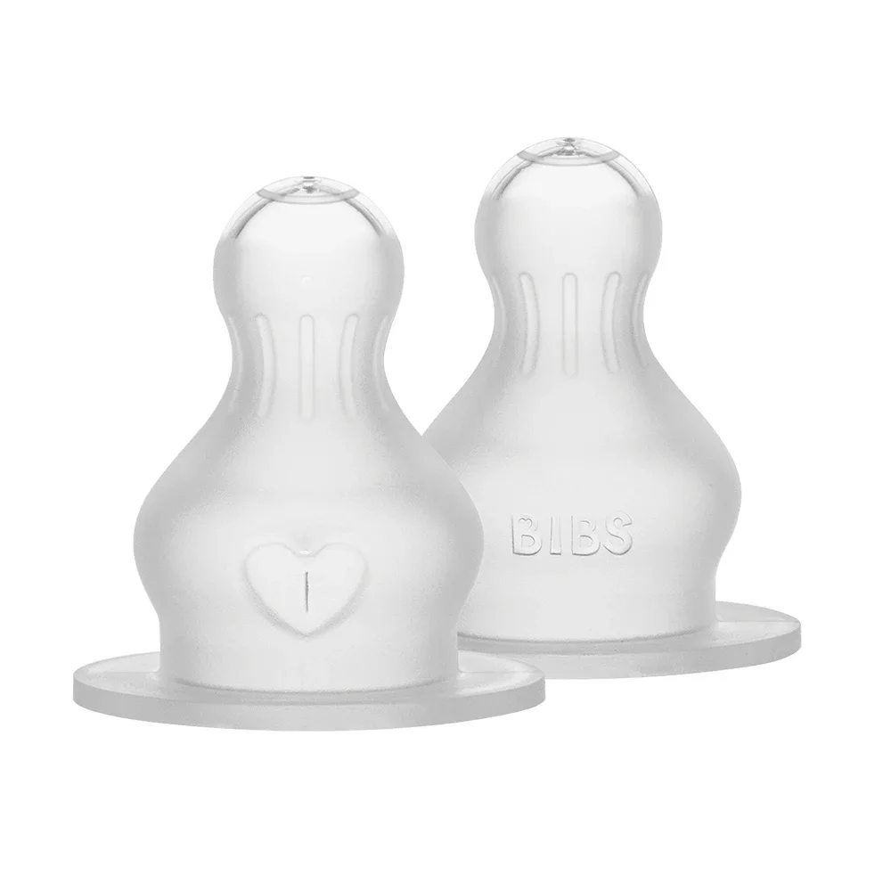 BIBS Baby Bottle Nipple Round Silicone Thick Flow 2 pack från BIBS – köp hos Apotek Hjärtat