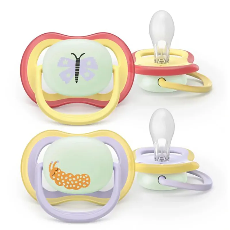 Philips Avent Ultra Air Napp Natt 0-6 mån 2-pack Gul/Lila från Philips Avent - köp hos Apotek Hjärtat