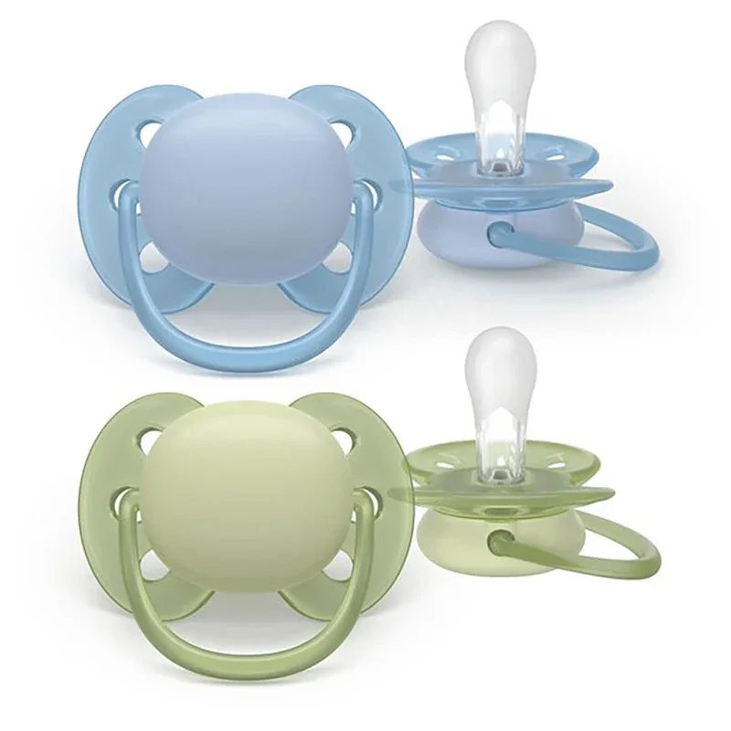 Philips Avent Ultra Soft Napp 0-6 mån 2-pack Grön/Blå från Philips Avent - köp hos Apotek Hjärtat