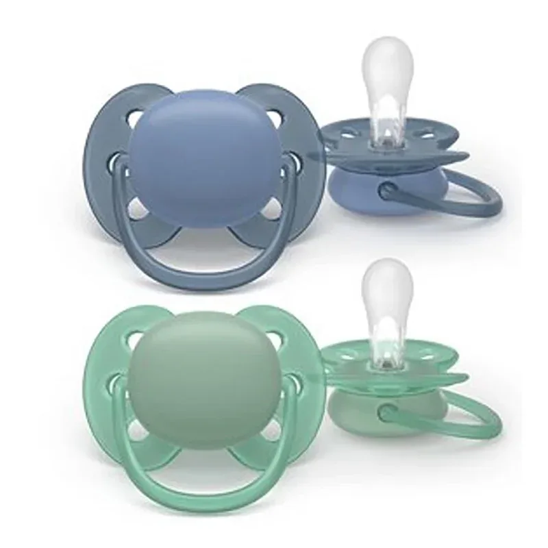 Philips Avent Ultra Soft Napp 6-18 mån 2-pack Grön/Blå från Philips Avent - köp hos Apotek Hjärtat