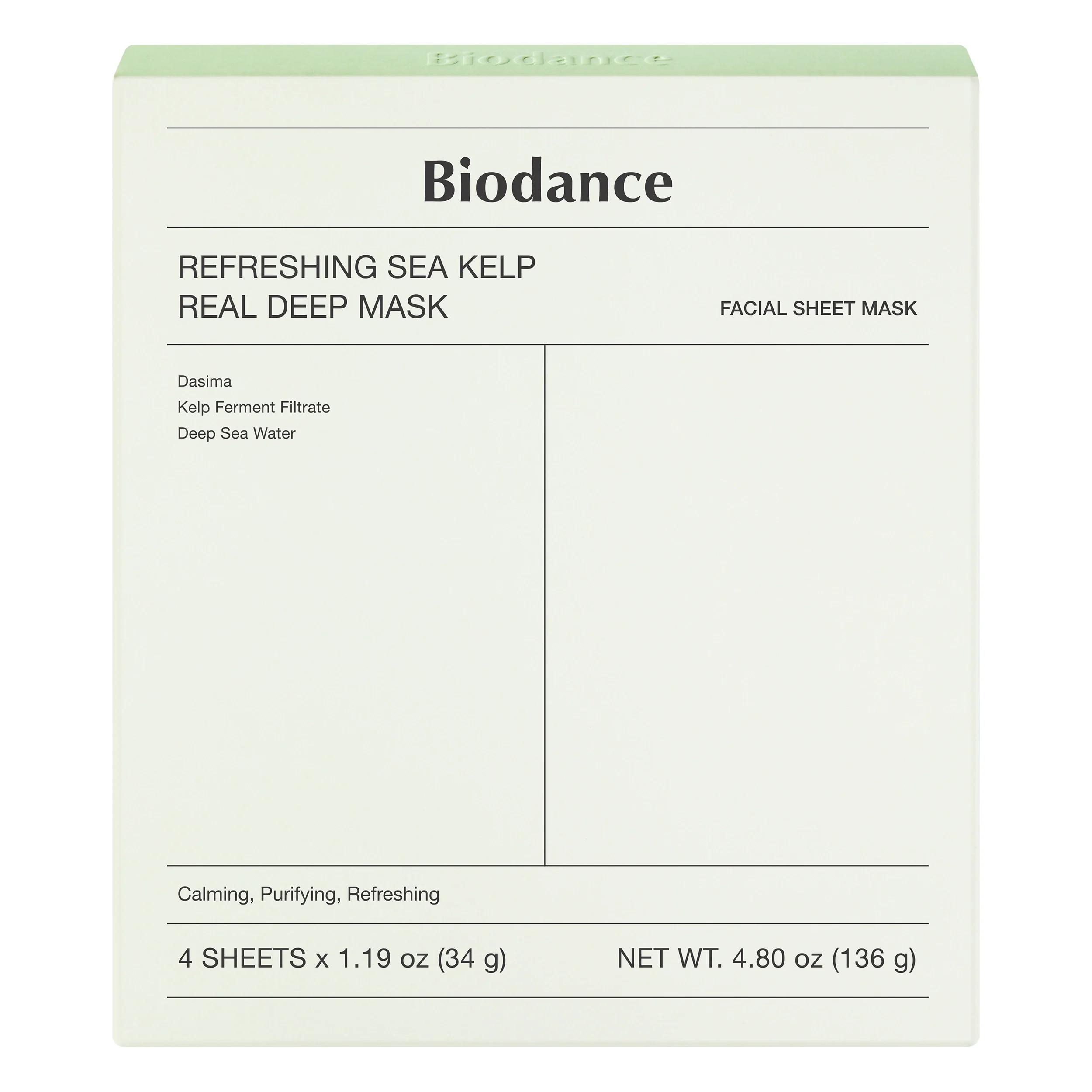 Biodance Refreshing Sea Kelp Real Deep Mask 4 st från Biodance – köp hos Apotek Hjärtat