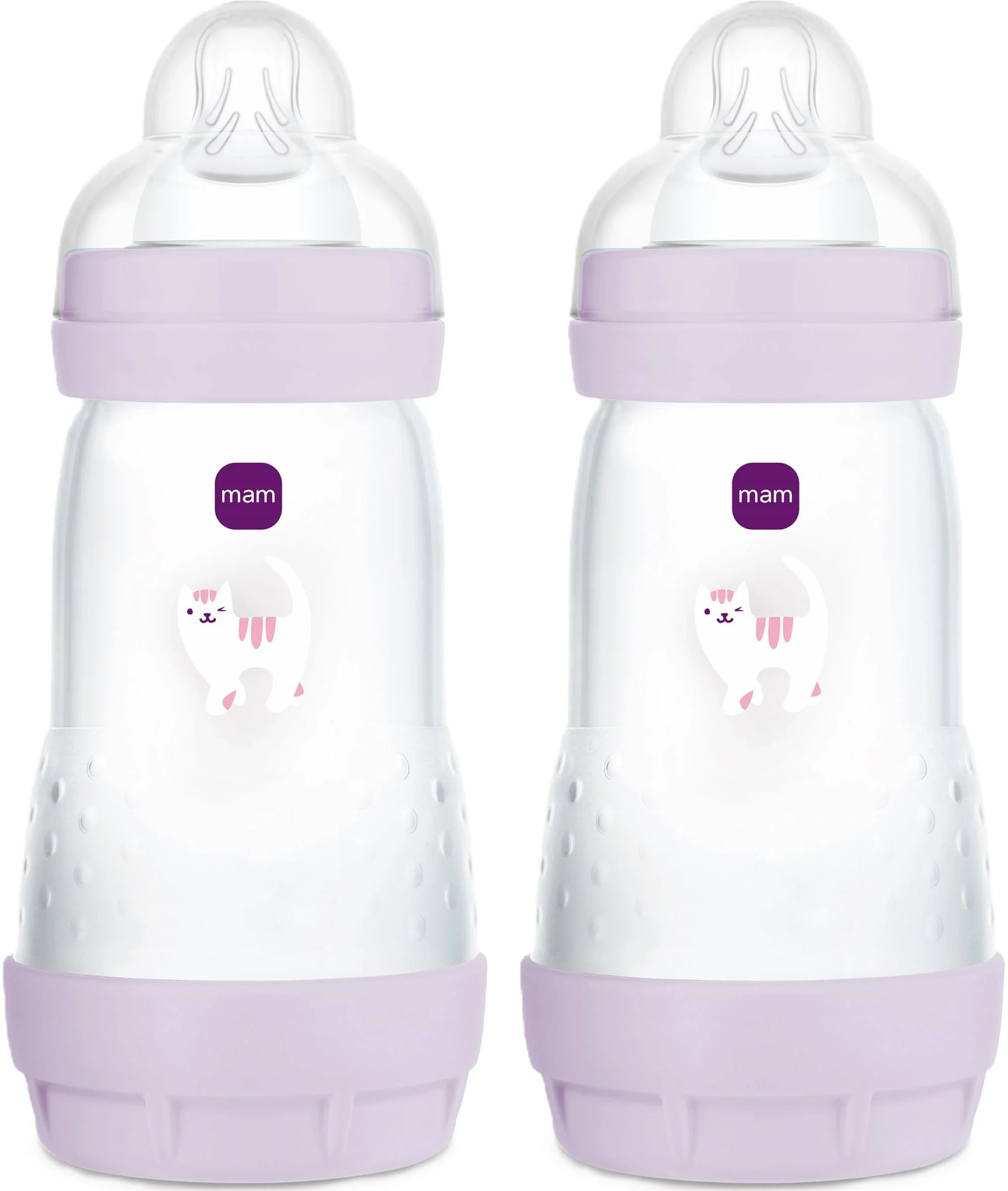 MAM Easy Start Anti-Colic Nappflaska Pink 260 ml 2-pack från MAM – köp hos Apotek Hjärtat