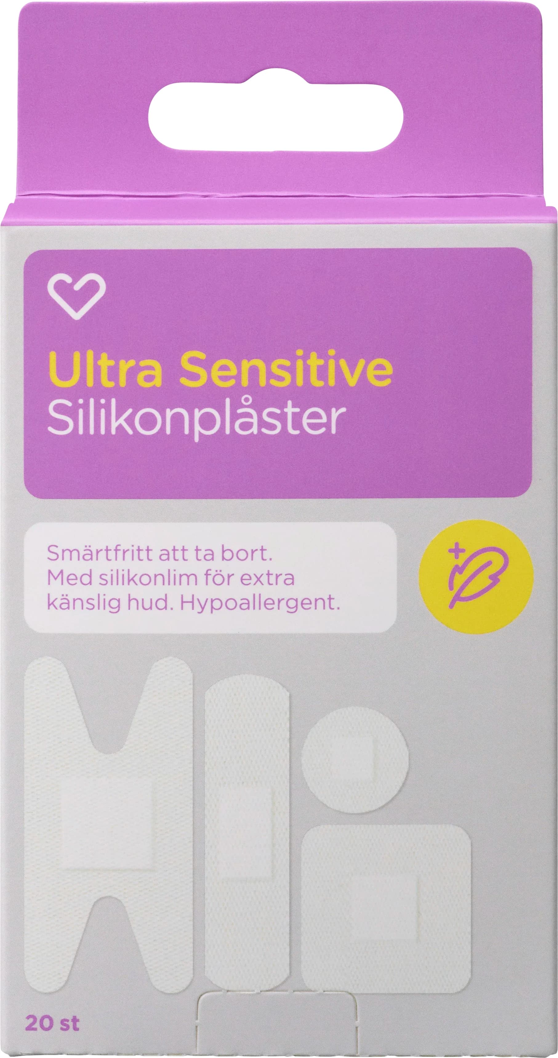 Hjärtats Plåster Ultra Sensitive Silikon 20st från Hjärtats – köp hos Apotek Hjärtat