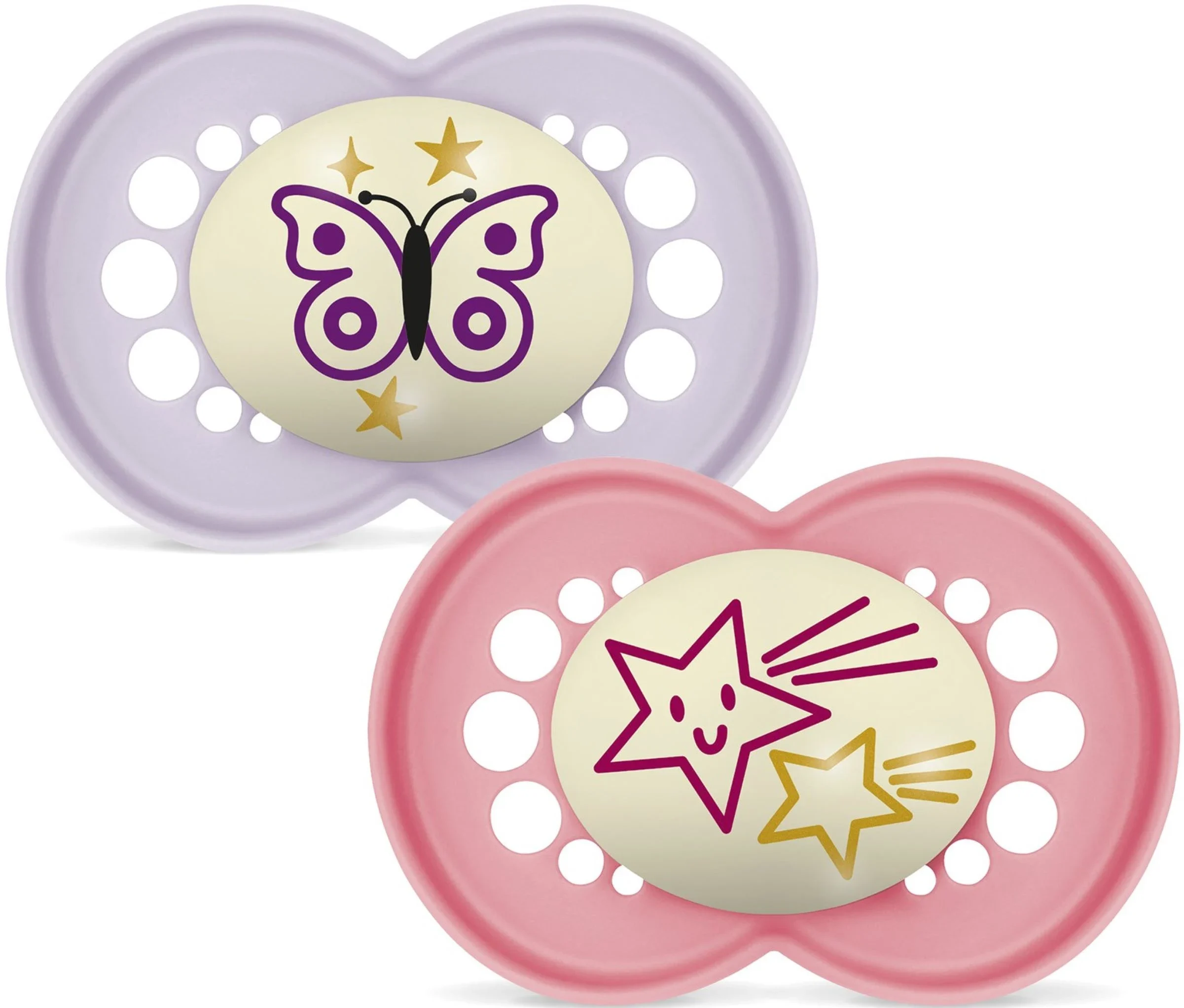 MAM Original Night Napp 16-36 mån Silk Pink 2-pack från MAM - köp hos Apotek Hjärtat