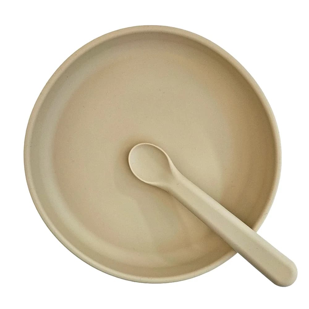 Summerville Tallrik och Sked Silikon Sandshell från Summerville Organic – köp hos Apotek Hjärtat