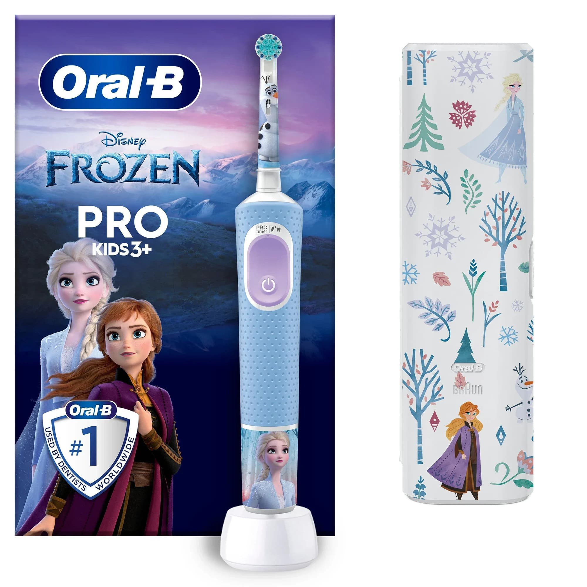 Oral-B Pro Kids Frost Eltandborste + Resefodral från Oral-B – köp hos Apotek Hjärtat