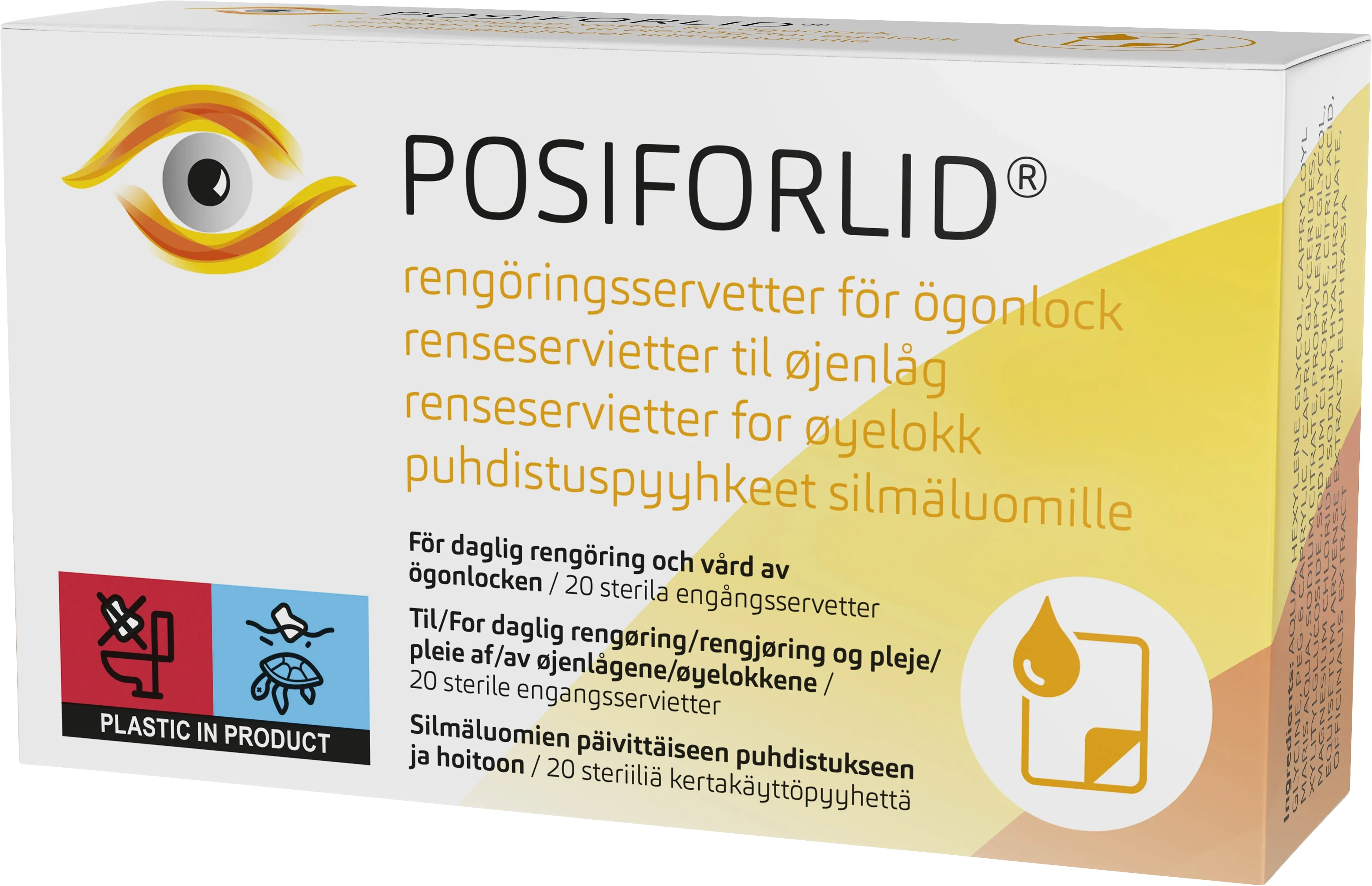 POSIFORLID® Rengöringsservetter för ögonlock 20 st från Posiforlid – köp hos Apotek Hjärtat