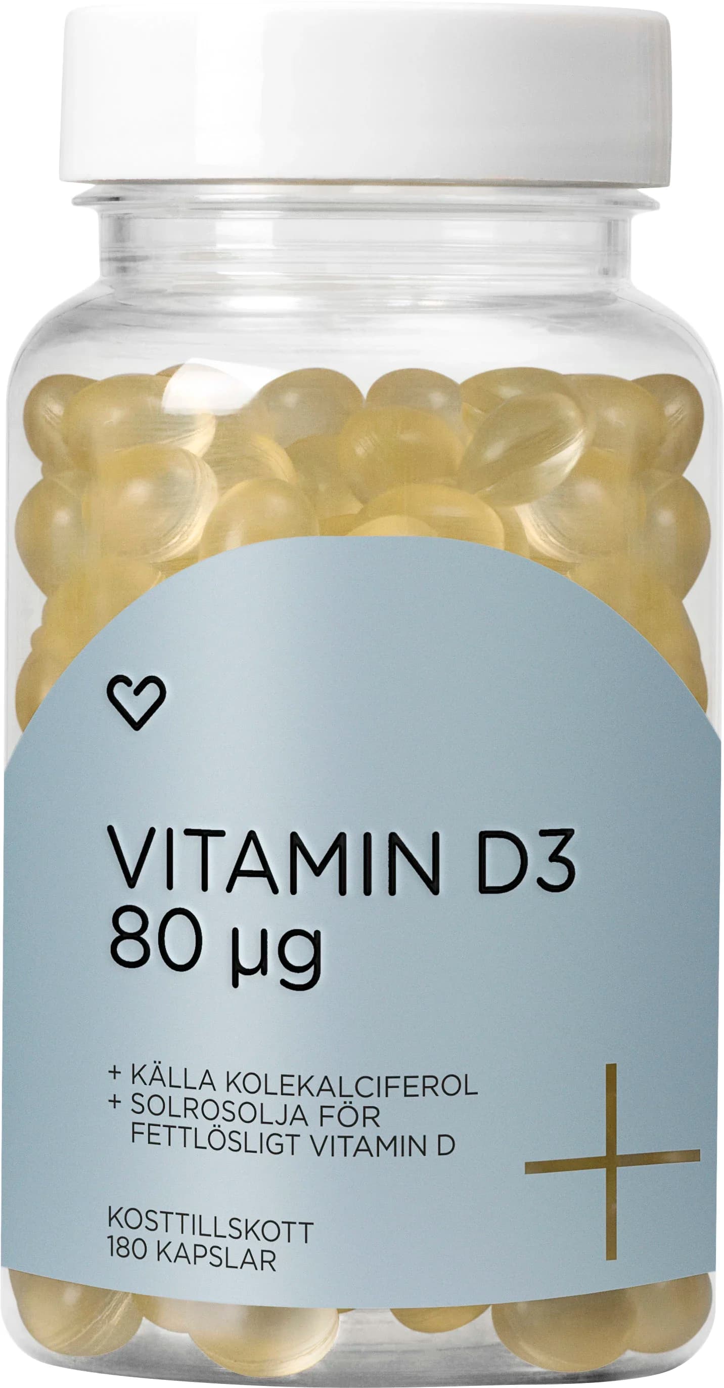 Hjärtats+ Vitamin D3 80µg Kapsel 180st från Hjärtats - köp hos Apotek Hjärtat