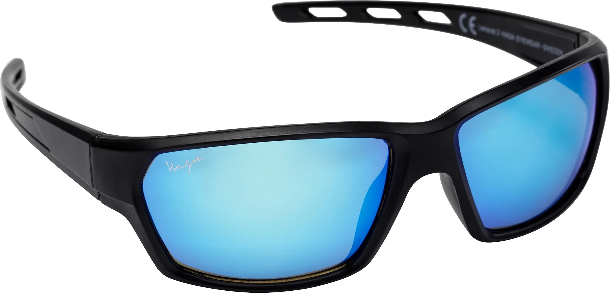 Haga Eyewear Sapporo Matt Black Blue Mirror Lens från Haga Optik – köp hos Apotek Hjärtat