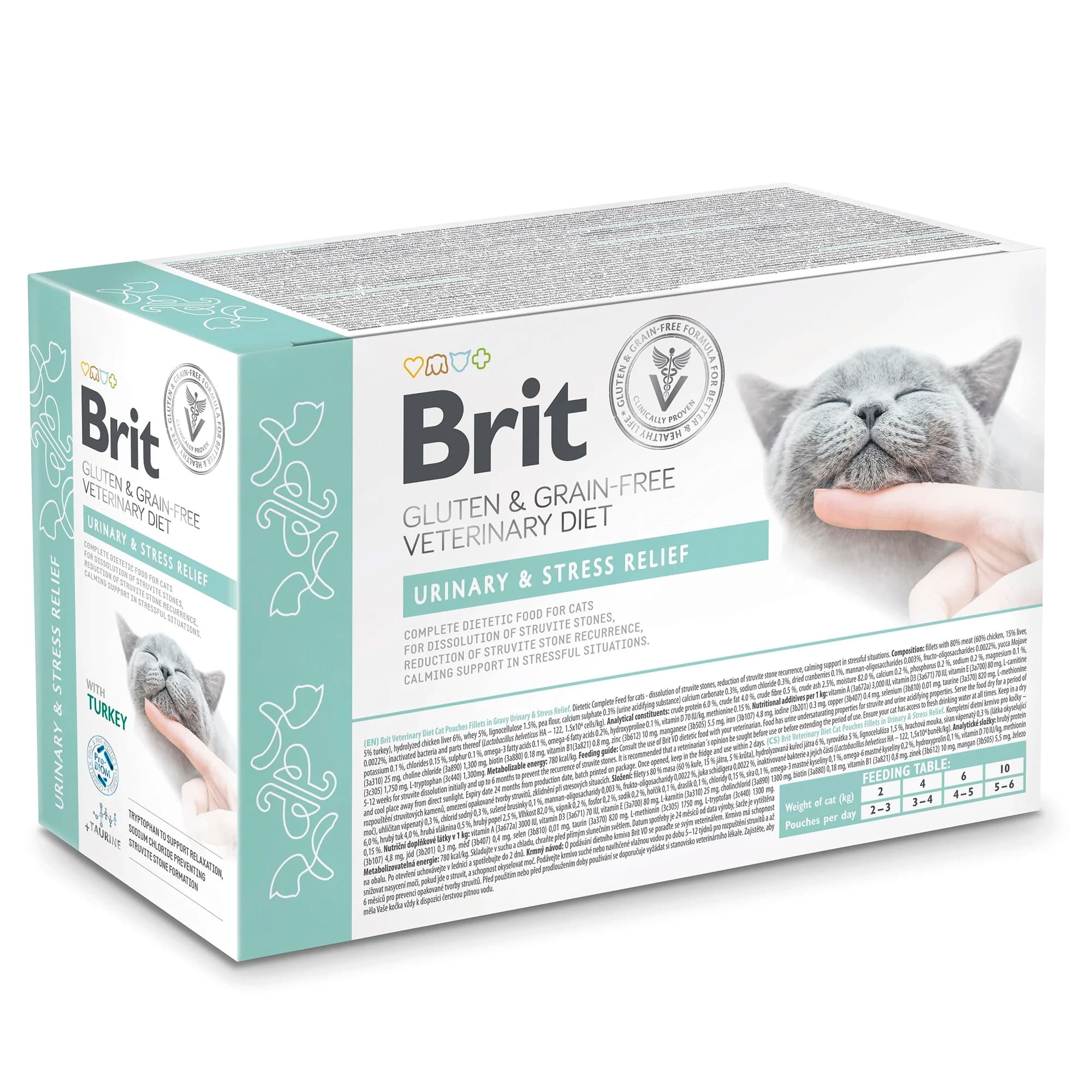 Brit Gluten & Grain-Free Veterinary Diet Urinary and Stress Relief Cat Pouch 12x85 g från Brit Veterinary Diet – köp hos Apotek Hjärtat