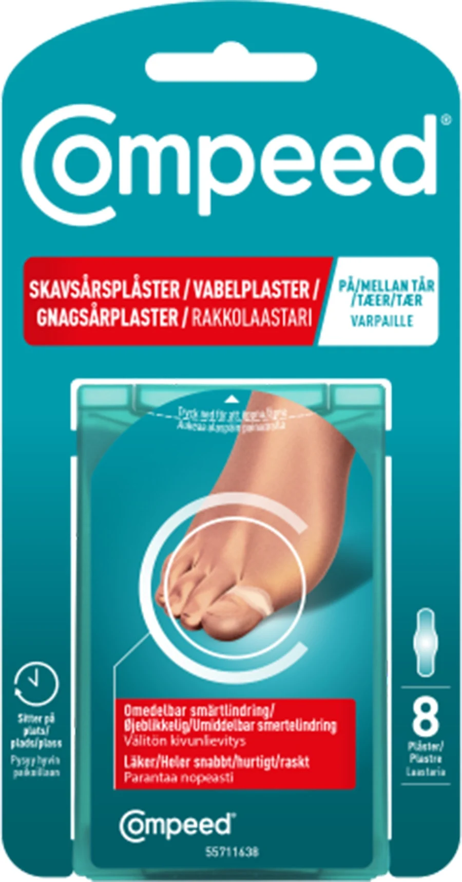 Compeed Skavsårsplåster On Toes Tår 8 St från Compeed – köp hos Apotek Hjärtat