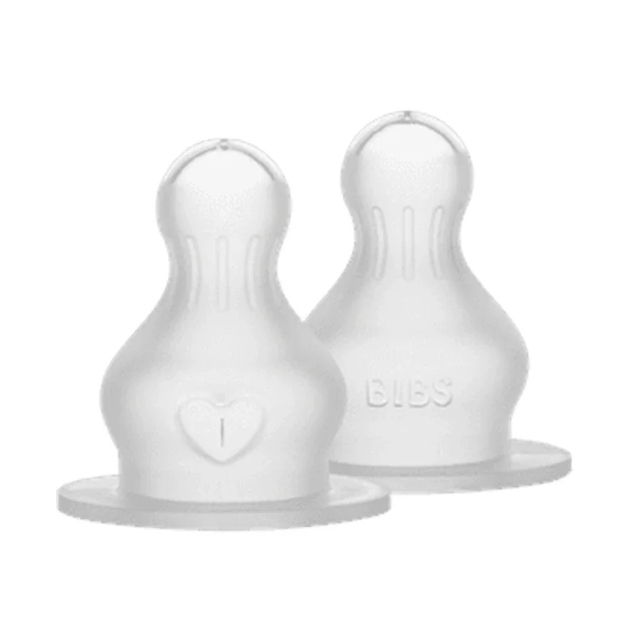 BIBS Baby Bottle Nipple Round Silicone Fast Flow 2-pack från BIBS – köp hos Apotek Hjärtat