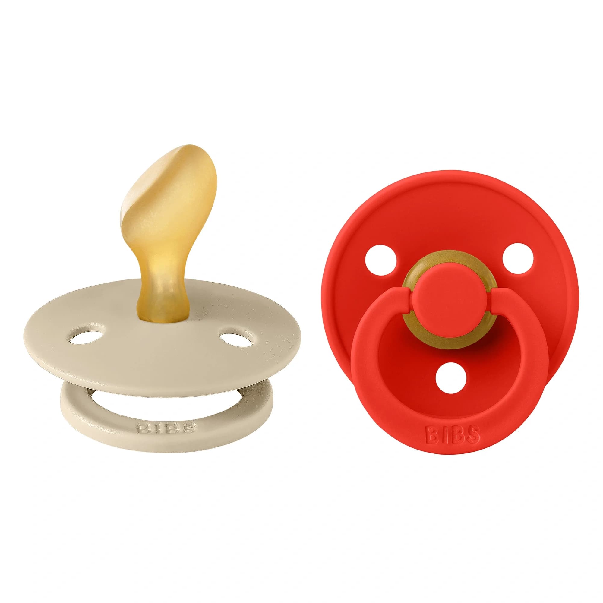 BIBS Pacifier Colour Anatomical Latex Vanilla/Candy Apple 2-pack Size 2 från BIBS – köp hos Apotek Hjärtat