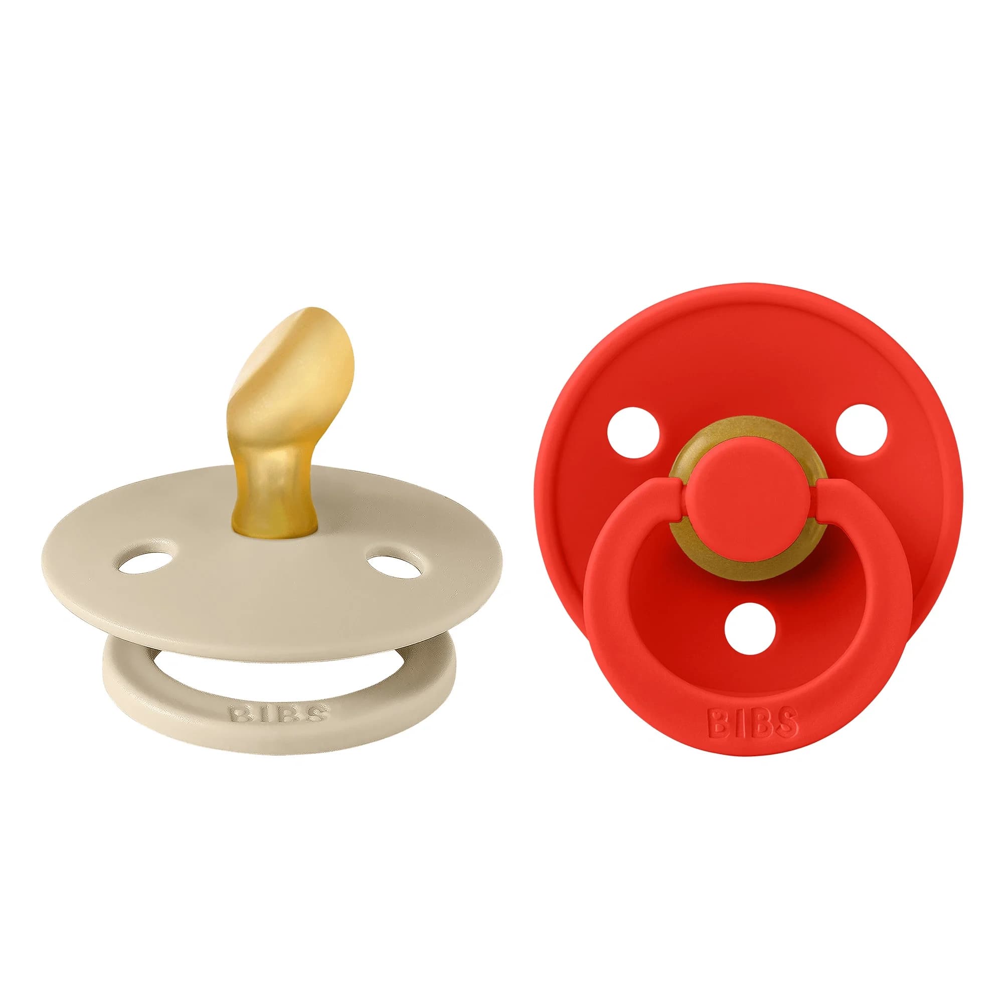 BIBS Pacifier Colour Anatomical Latex Vanilla/Candy Apple 2-pack Size 1 från BIBS – köp hos Apotek Hjärtat