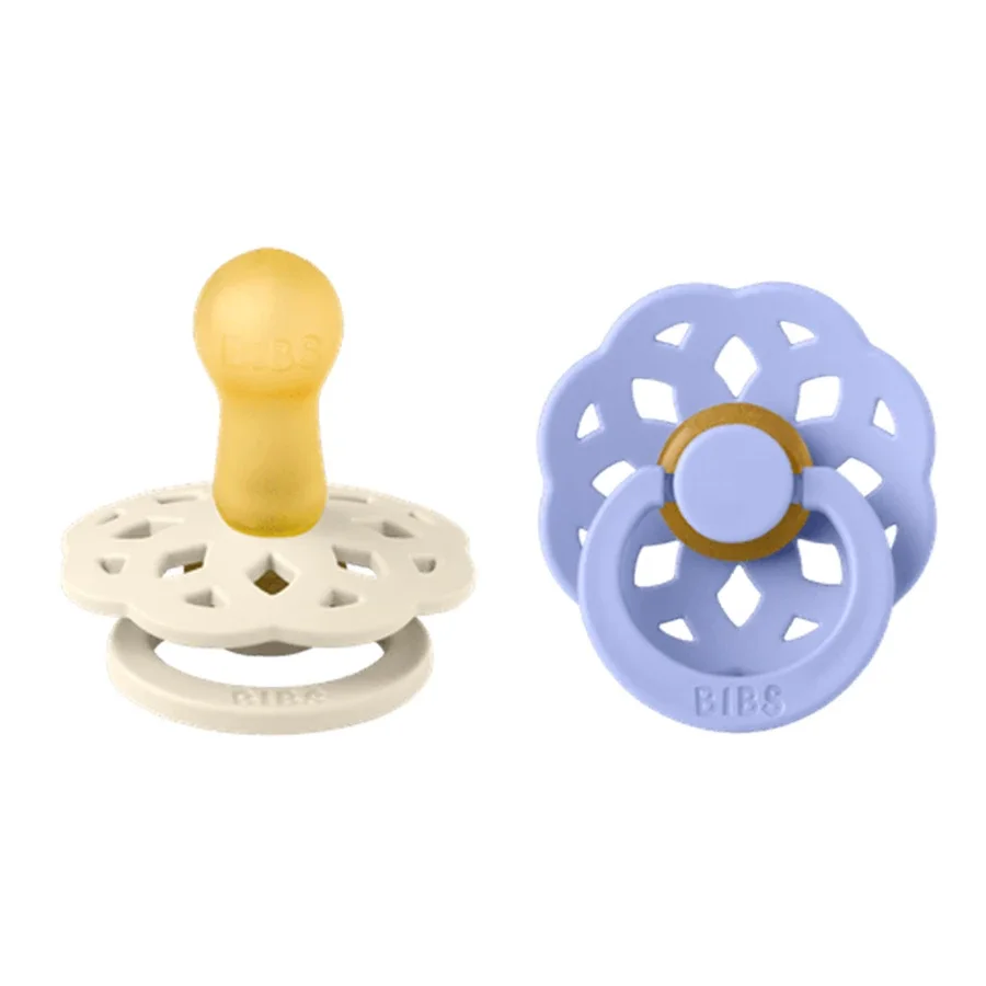 BIBS Pacifier Boheme Latex Ivory/Hush 2-pack Size 2 från BIBS – köp hos Apotek Hjärtat