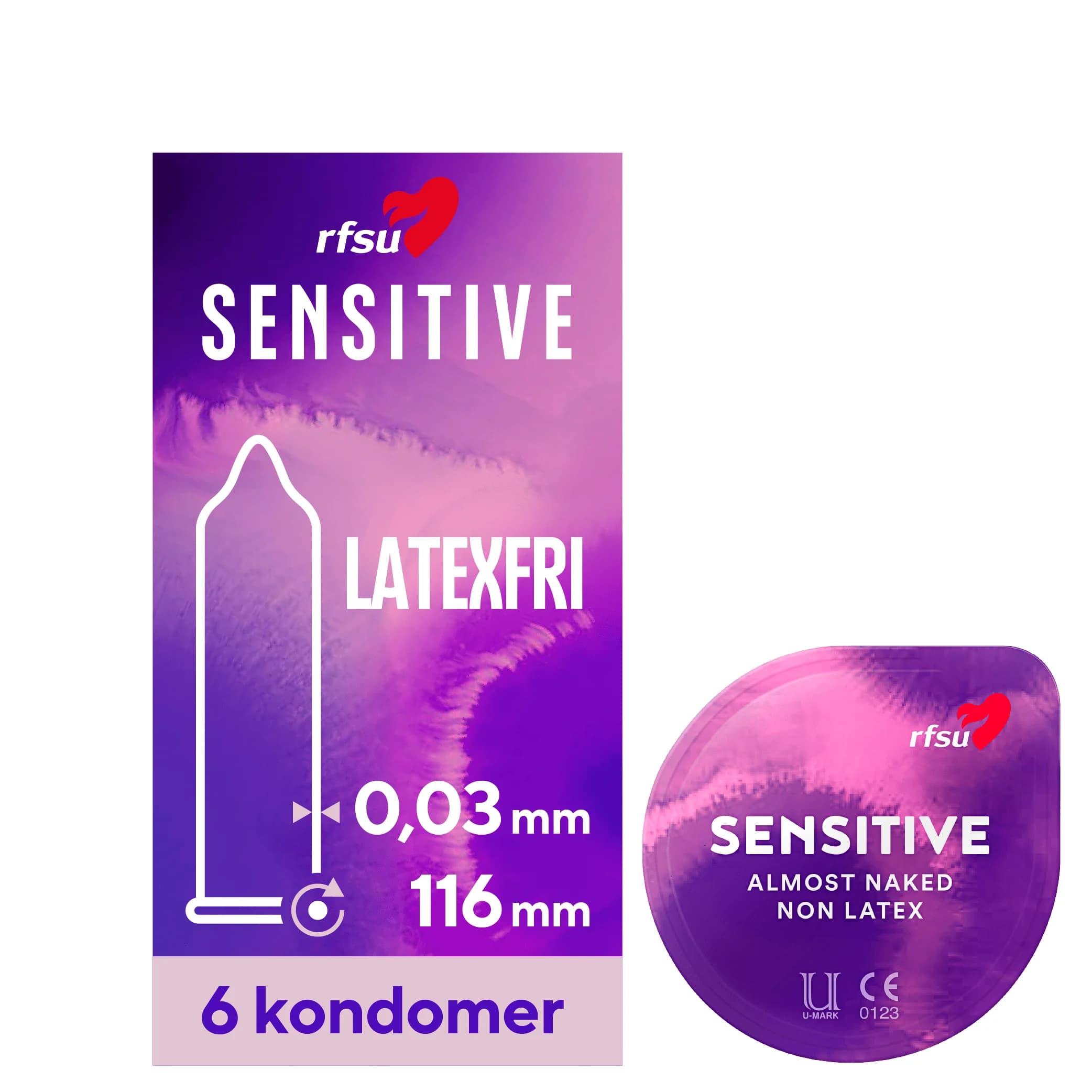 RFSU Sensitive kondom 6 st från RFSU – köp hos Apotek Hjärtat