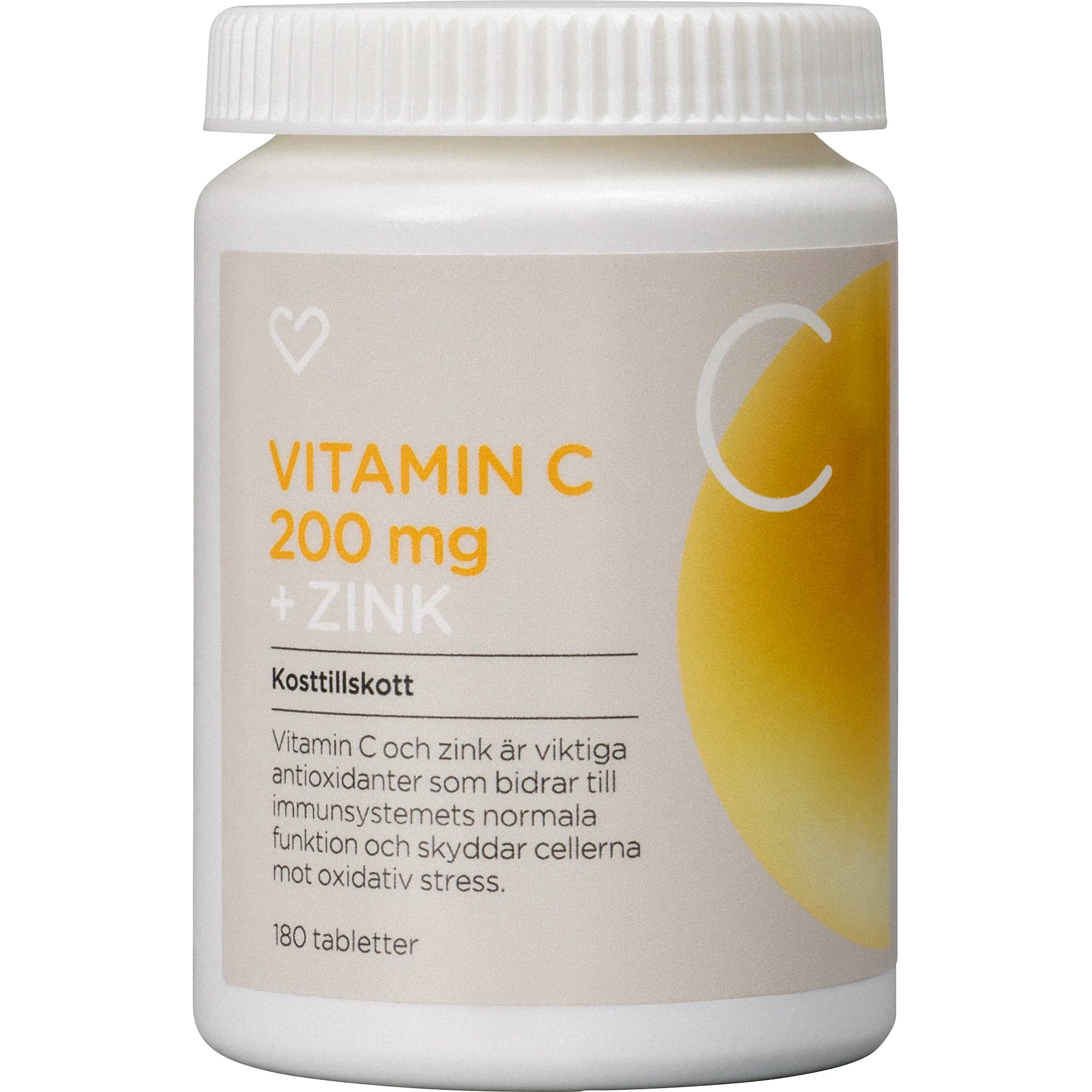 Hjärtats Vitamin C + Zink Tablett 180 st från Hjärtats - köp hos Apotek Hjärtat