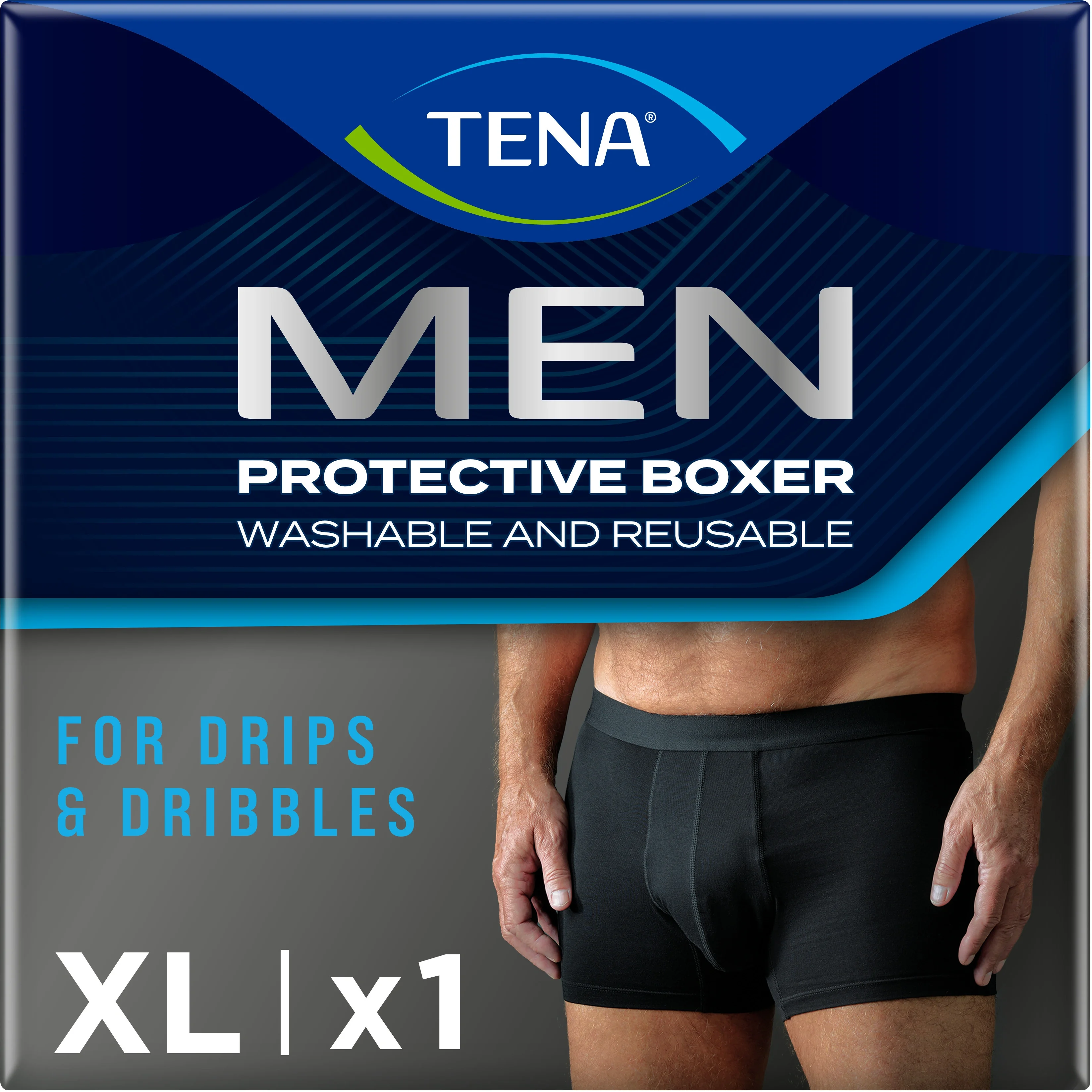 TENA Men Washable Protective Boxer Svart XL från Tena – köp hos Apotek Hjärtat