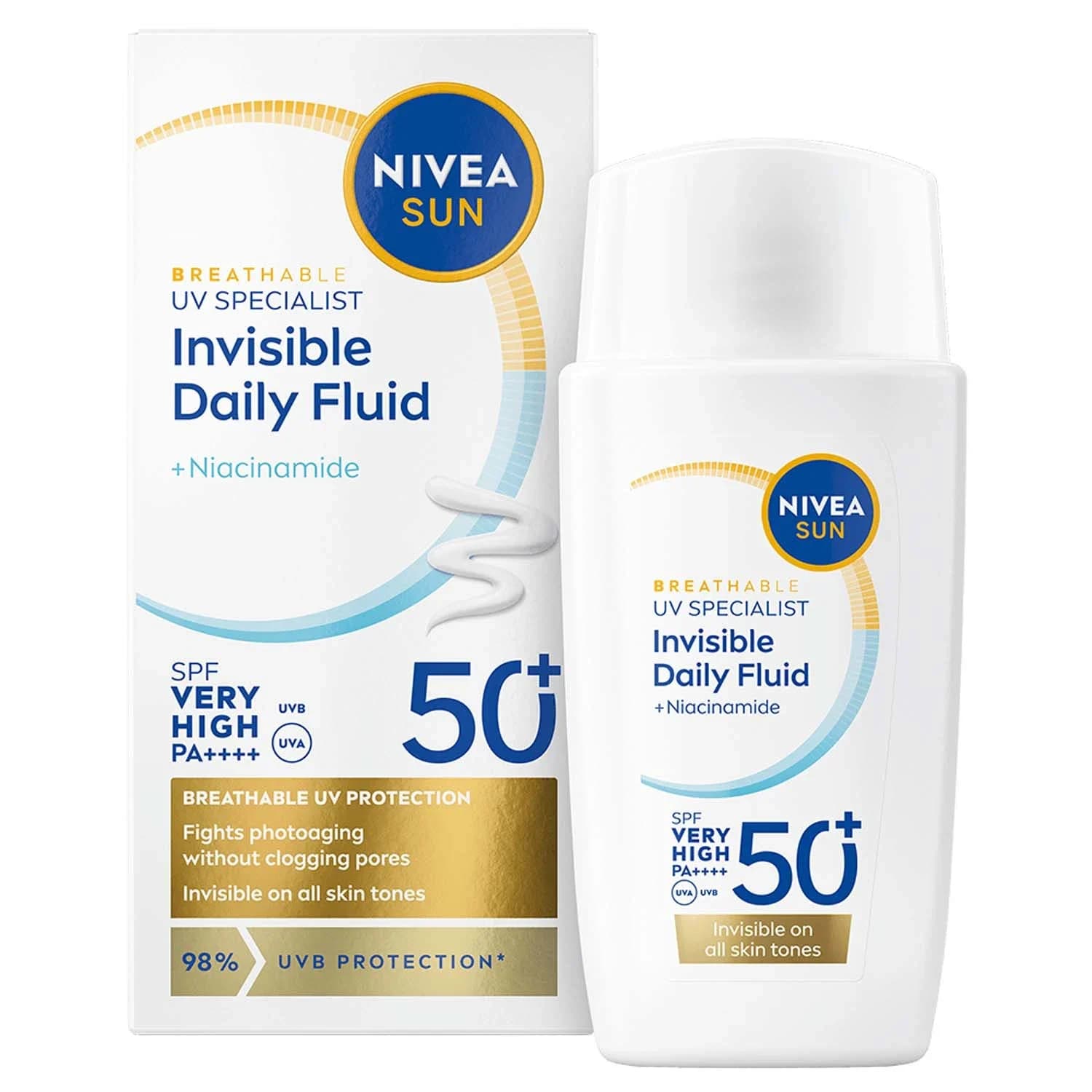 Nivea UV Face Specialist Invisible Fluid SPF 50+, 40 ml från Nivea – köp hos Apotek Hjärtat