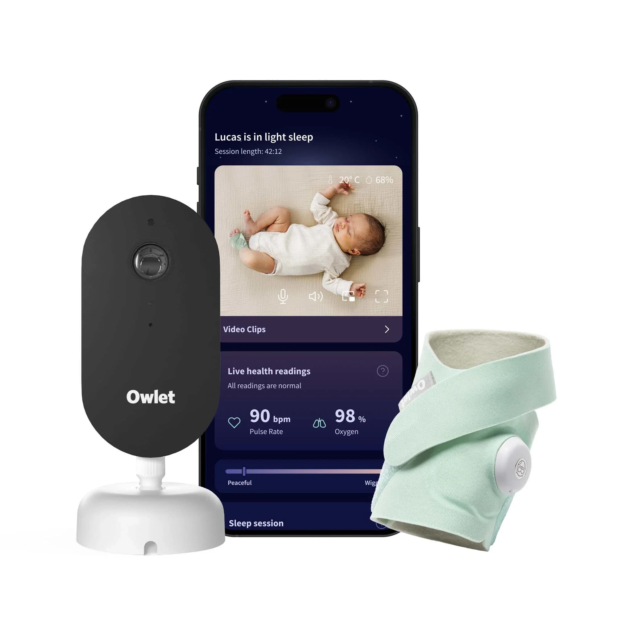 Owlet Dream Duo Sock & Camera Mint från Owlet – köp hos Apotek Hjärtat