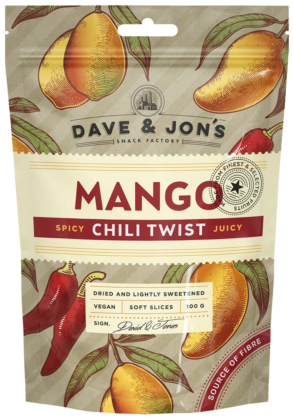 Dave & Jon's Mango Chili Twist 100 g från Dave & Jons – köp hos Apotek Hjärtat