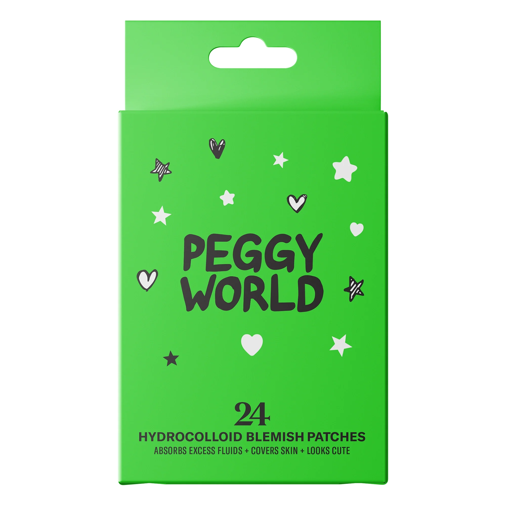 Peggy World Blemish Patches Hearts and Stars Lime Green 24 st från Peggy World – köp hos Apotek Hjärtat