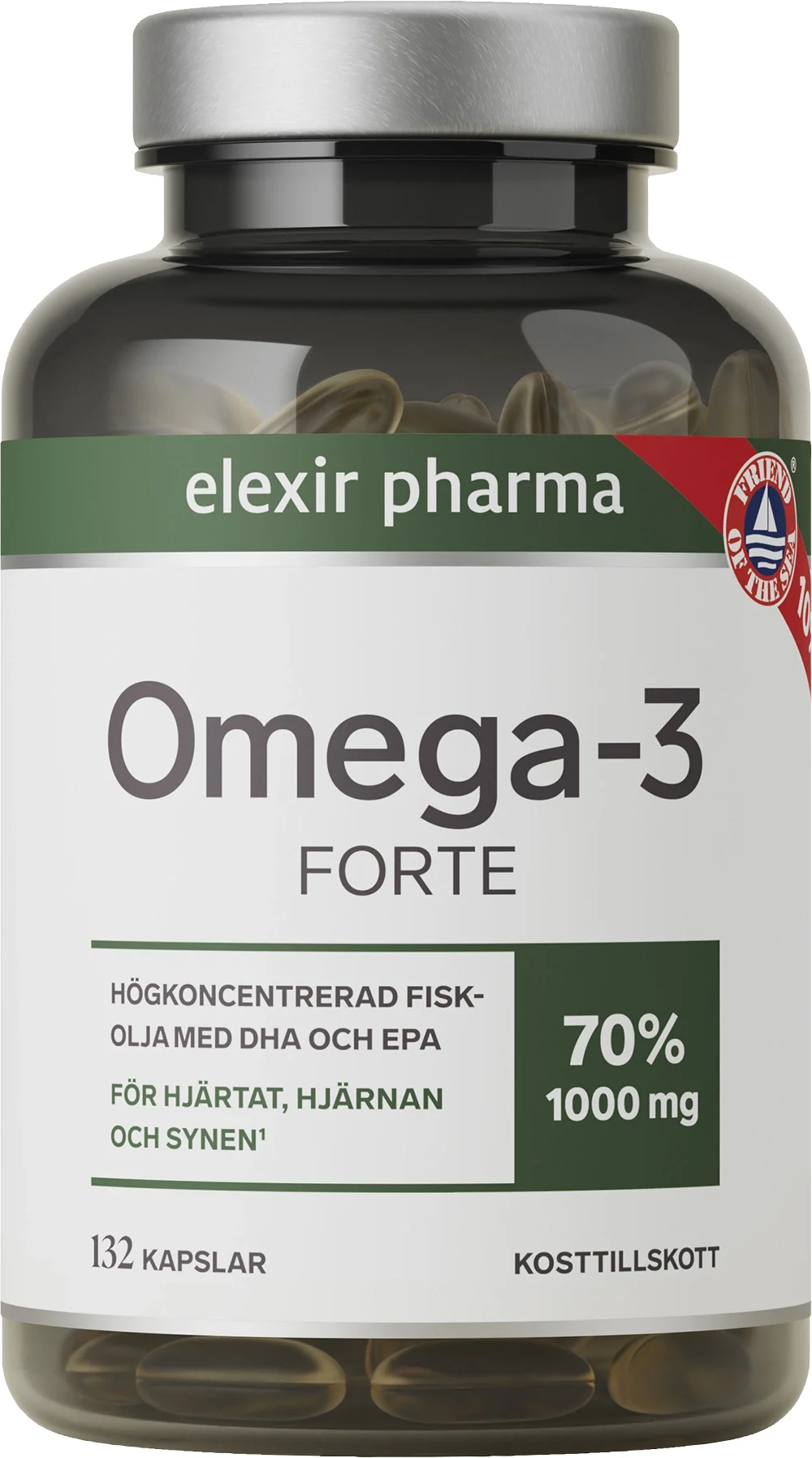 Elexir Pharma Omega-3 Forte 1000 mg 132 kapslar från Elexir Pharma – köp hos Apotek Hjärtat