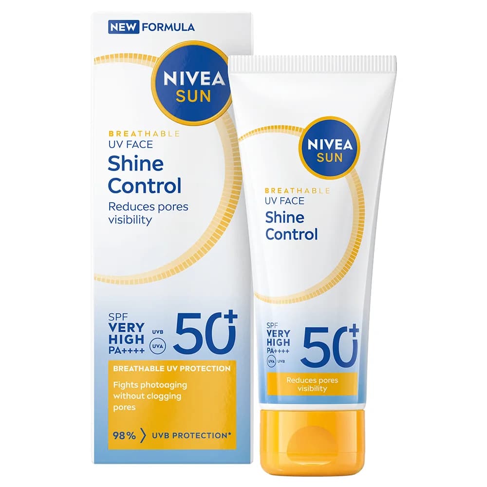 NIVEA Sun UV Face Shine Control Cream SPF 50+, 40 ml från Nivea – köp hos Apotek Hjärtat