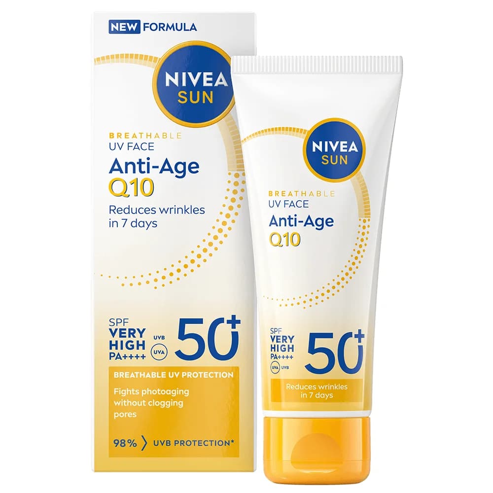 NIVEA Sun UV Face Anti-Age Q10 Cream SPF 50+, 40 ml från Nivea – köp hos Apotek Hjärtat
