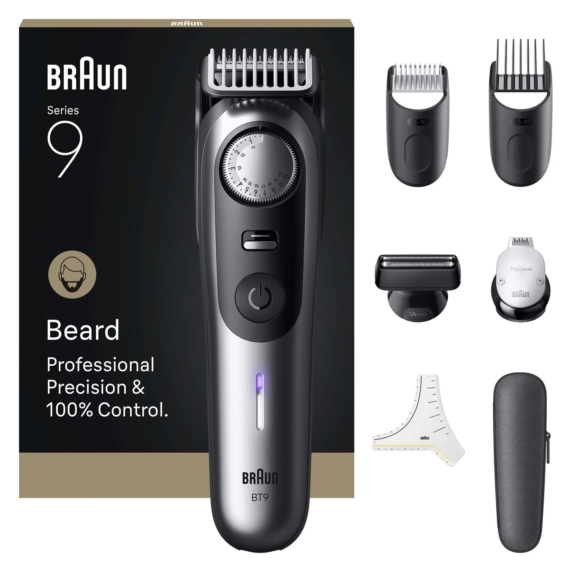 Braun Skäggtrimmer Series 9 BT9520 Krom från Braun – köp hos Apotek Hjärtat