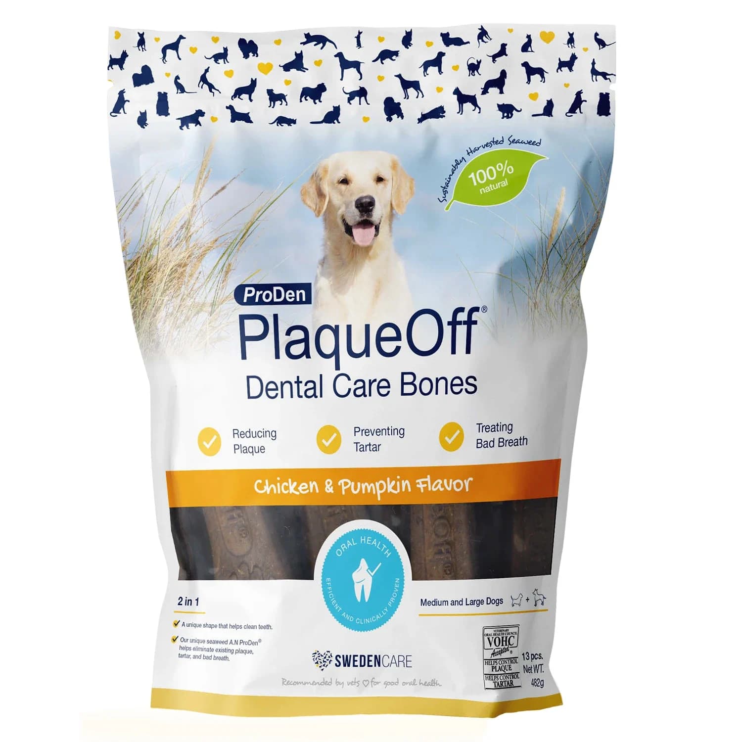 ProDen PlaqueOff® Dental Bones Chicken & Pumpkin 484 g från ProDen PlaqueOff – köp hos Apotek Hjärtat