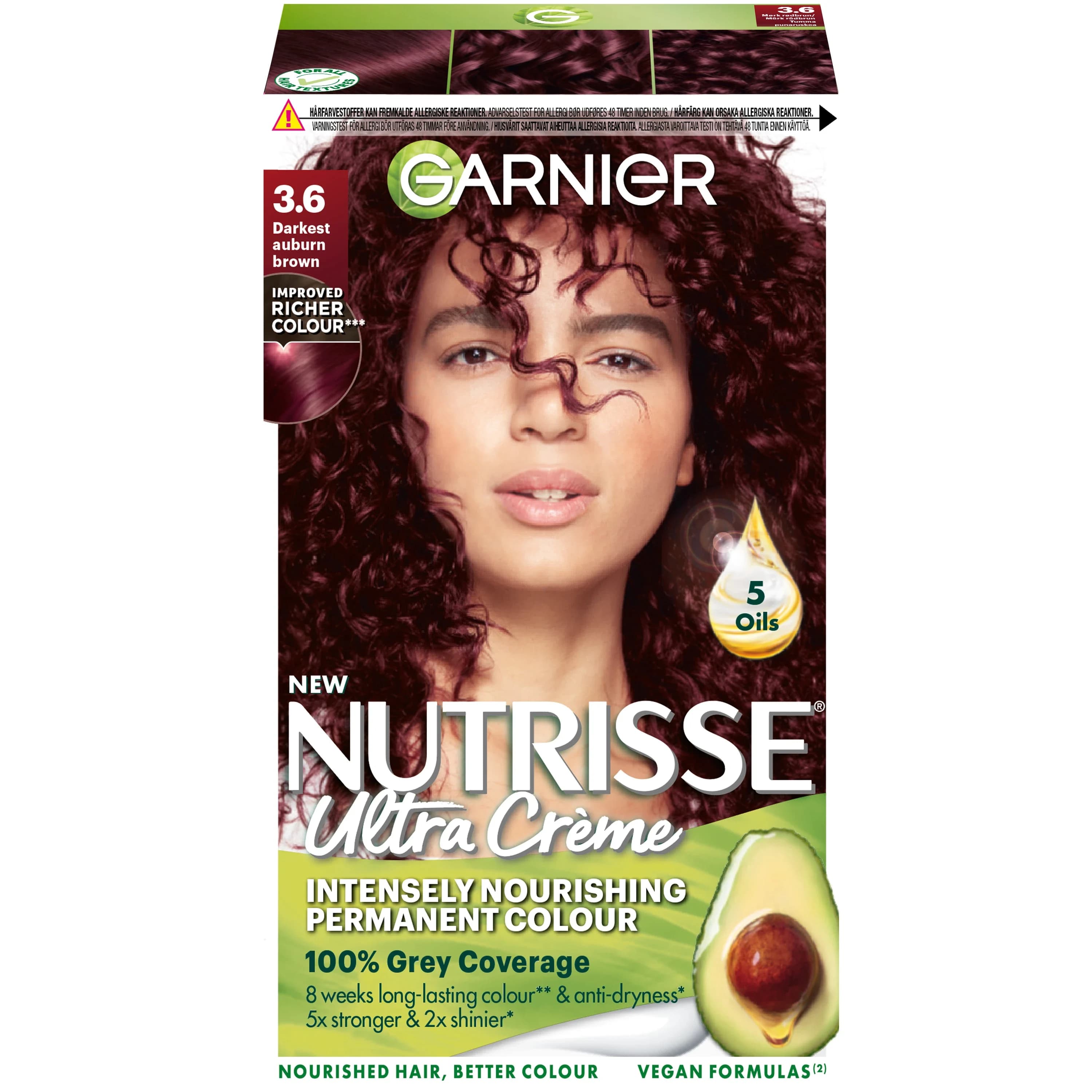 Garnier Nutrisse Ultra Color Permanent Hårfärg 1 pack 3.6 Darkest Auburn Brown från Garnier – köp hos Apotek Hjärtat