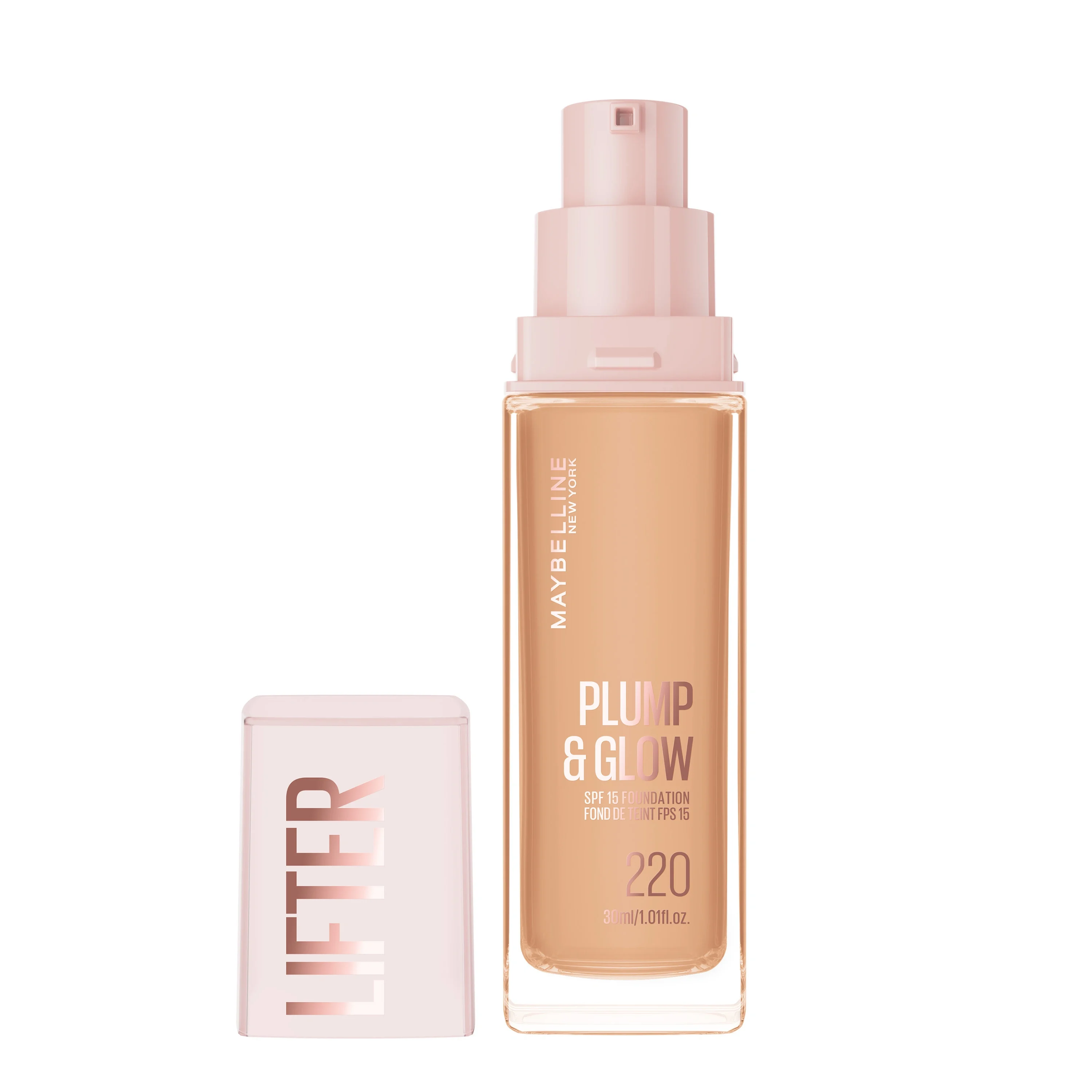 Maybelline New York Lifter Plump & Glow Foundation 30 ml 220 från Maybelline New York – köp hos Apotek Hjärtat