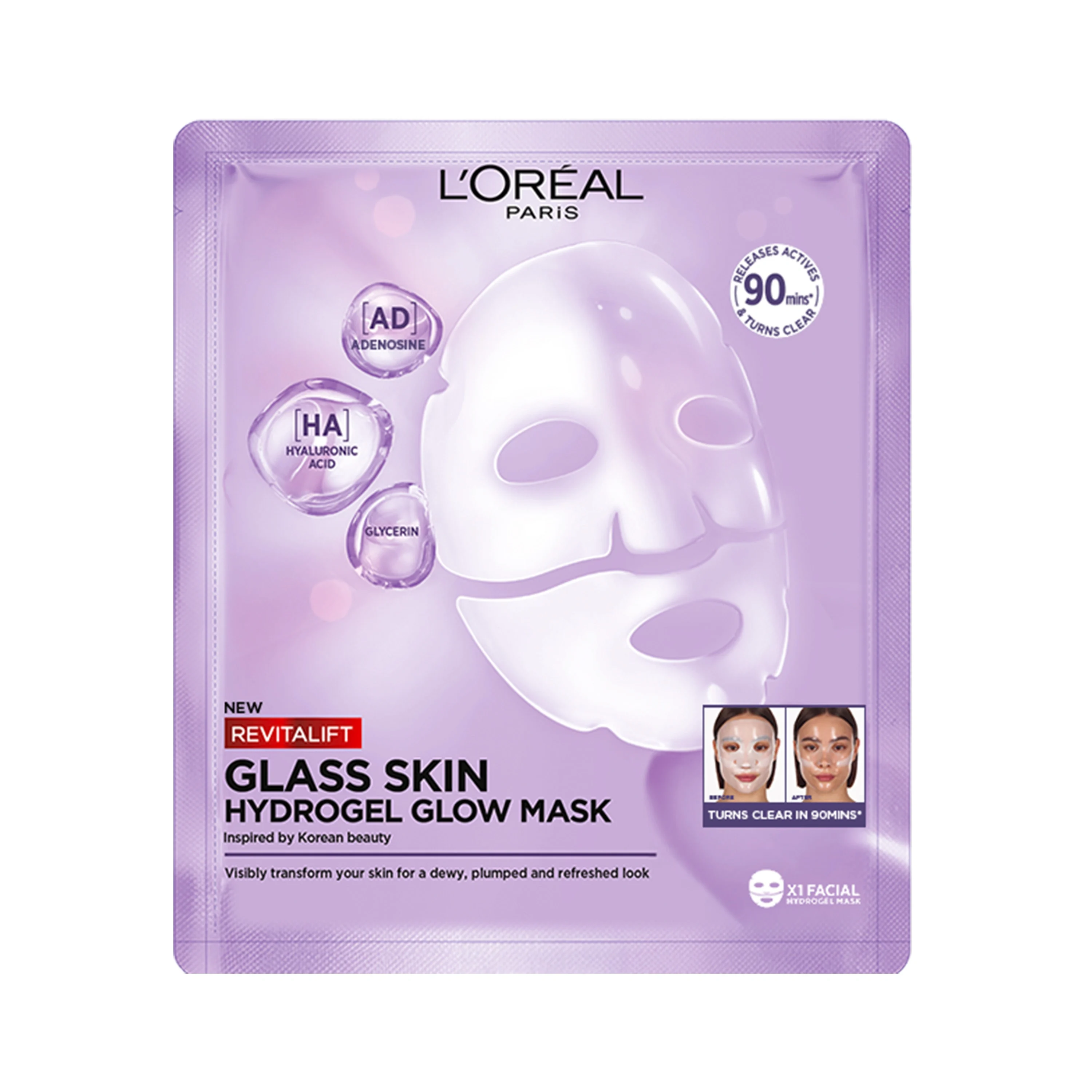 L'Oréal Paris Revitalift Filler Glass Skin Mask 1 pack från L'Oréal Paris – köp hos Apotek Hjärtat