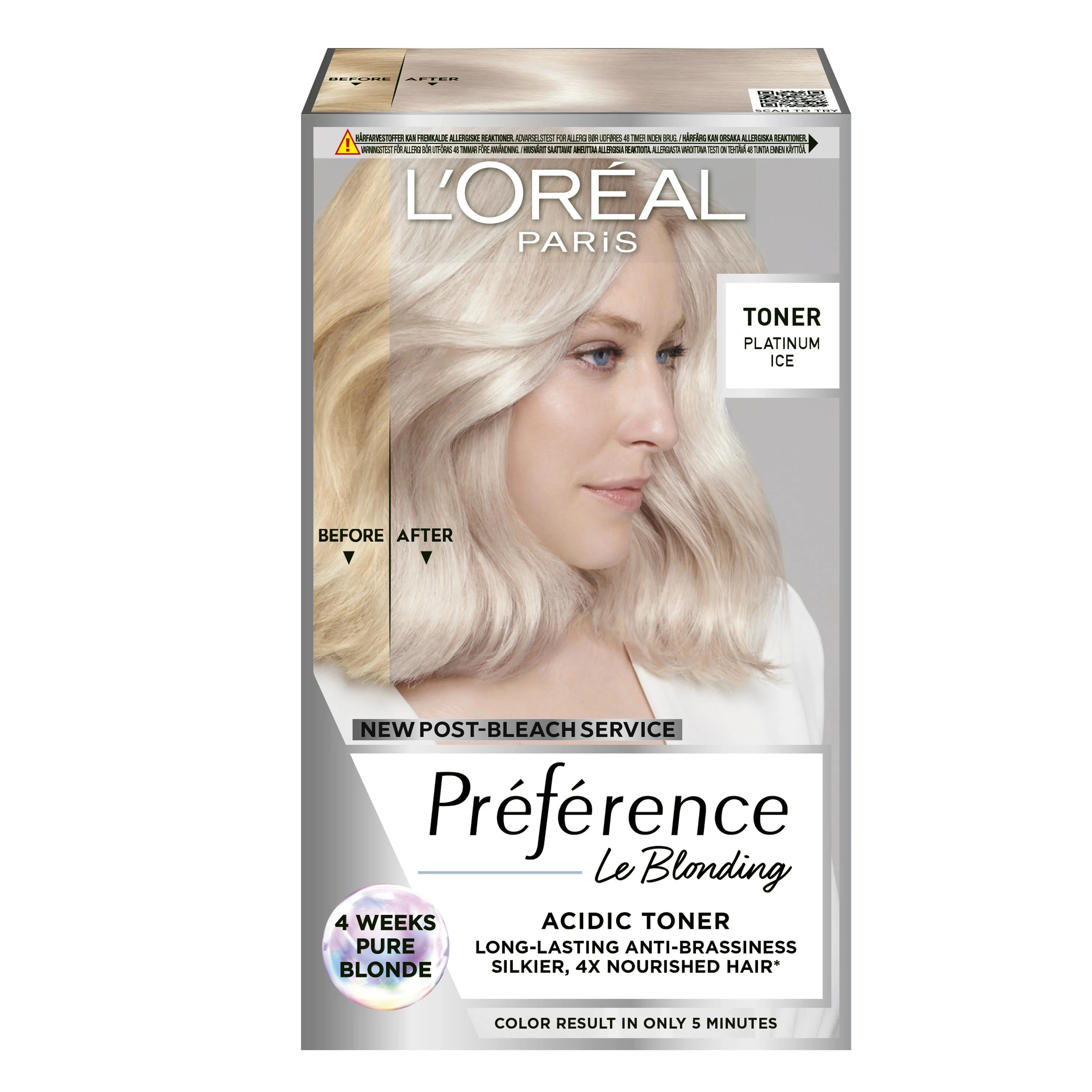 L'Oréal Paris Préférence Le Blonding Acidic Hair Toner 1-pack 01 Platinum Ice från L'Oréal Paris – köp hos Apotek Hjärtat