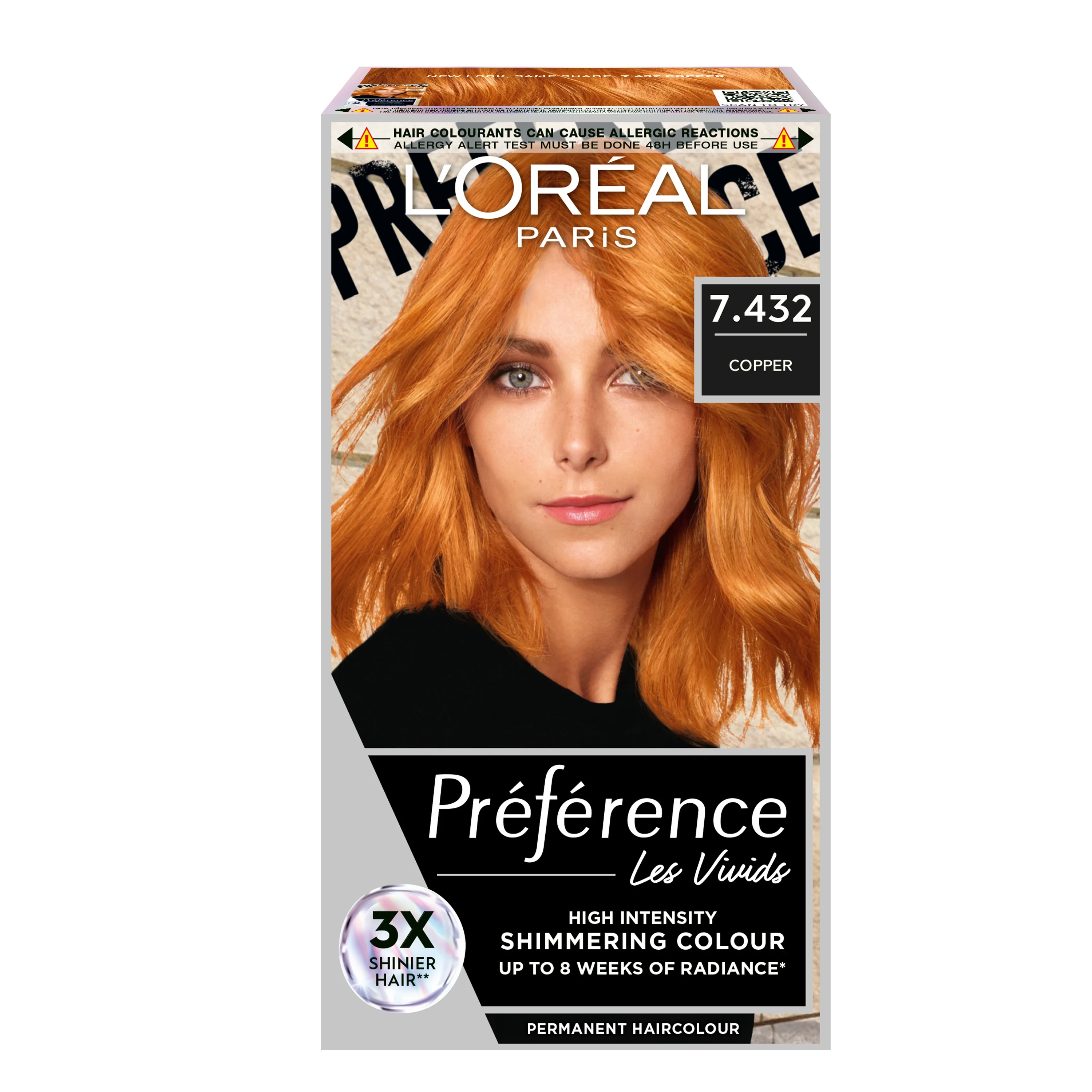 L'Oréal Paris Préférence Vivid Colours Permanent Hårfärg 7.432 Copper 1-pack från L'Oréal Paris - köp hos Apotek Hjärtat