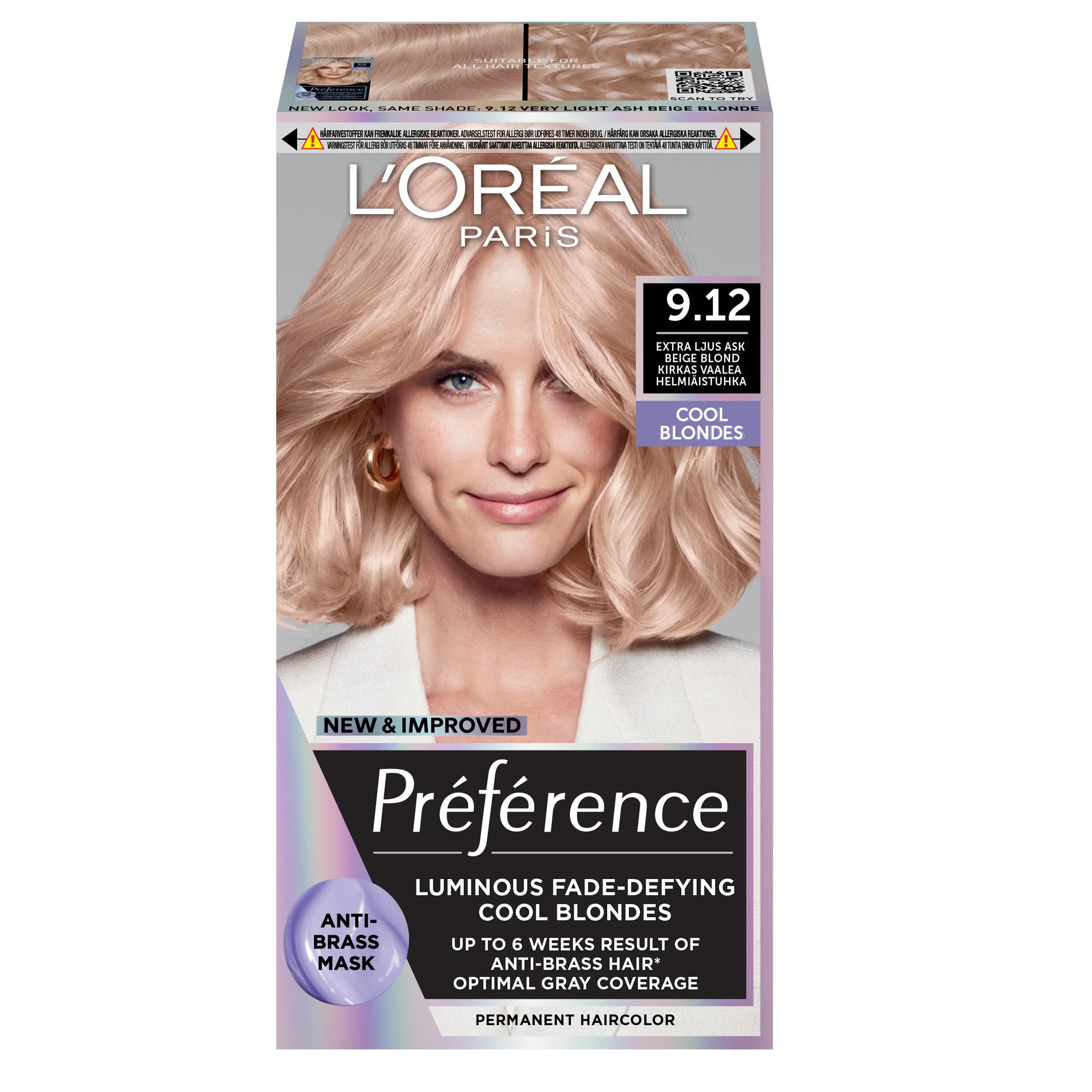 L'Oréal Paris Préférence Cool Blondes Permanent Color För Normalt Hår 1 pack 9.12 Siberia från L'Oréal Paris - köp hos Apotek Hjärtat