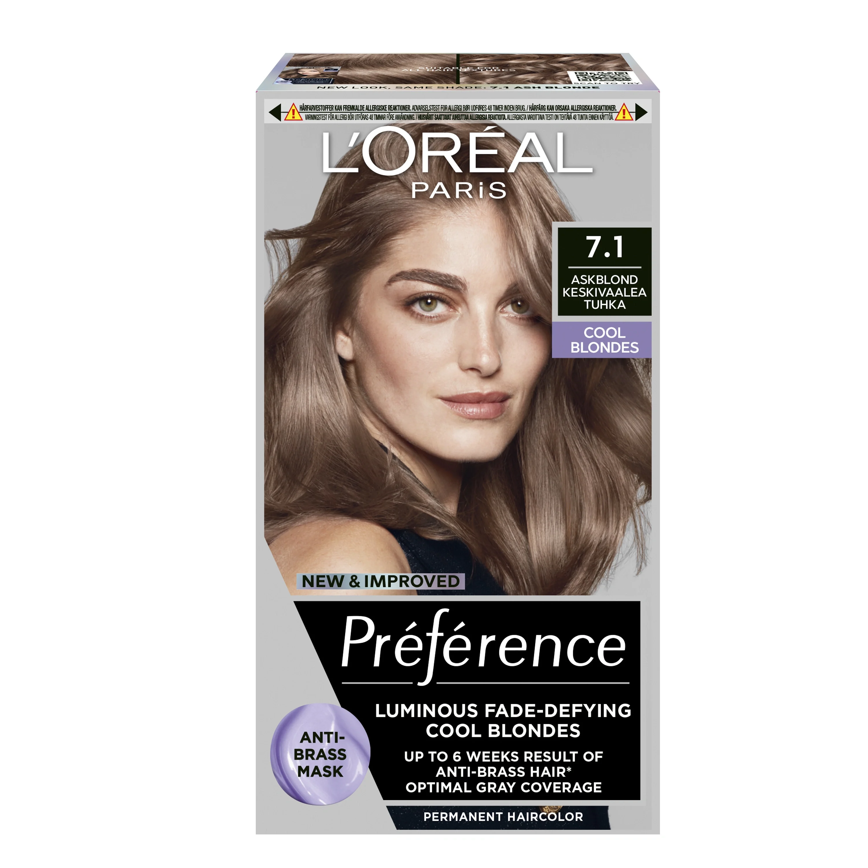 L'Oréal Paris Préférence Cool Blondes Permanent Color För Normalt Hår 1 pack 7.1 Iceland från L'Oréal Paris - köp hos Apotek Hjärtat