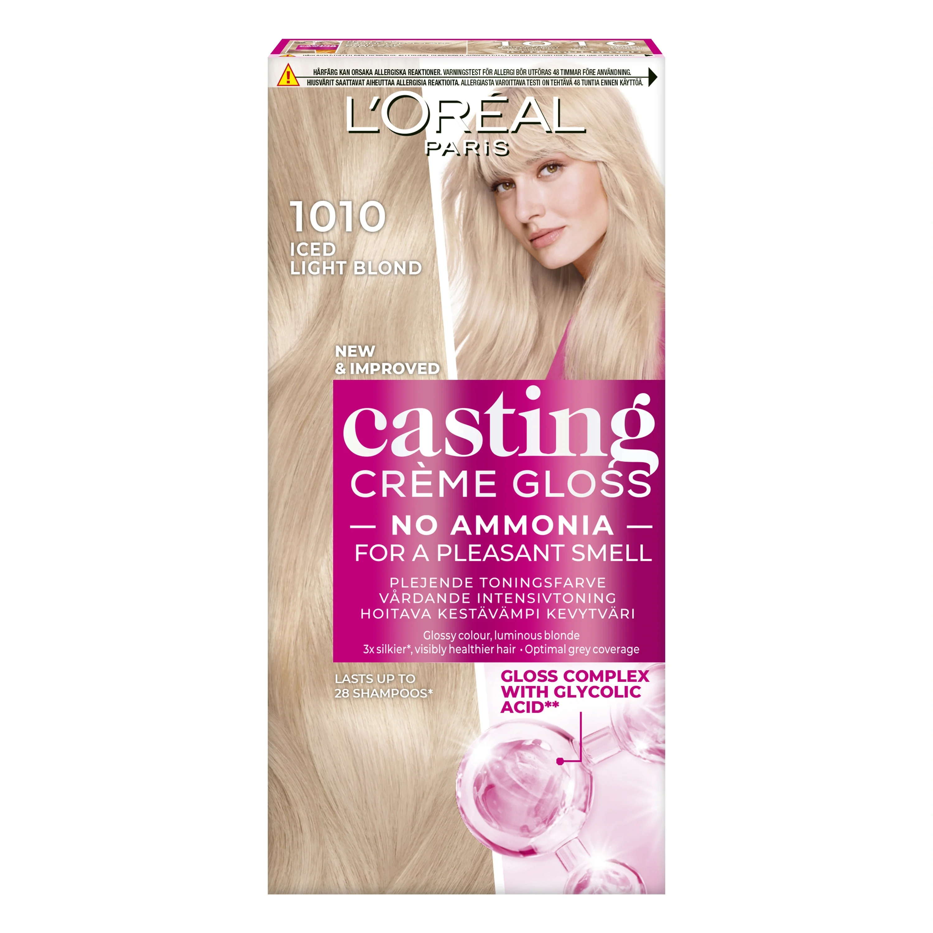 L'Oréal Paris Casting Crème Gloss Semi-Permanent Hårfärg 1-pack 1010 Iced Light Blonde från L'Oréal Paris – köp hos Apotek Hjärtat