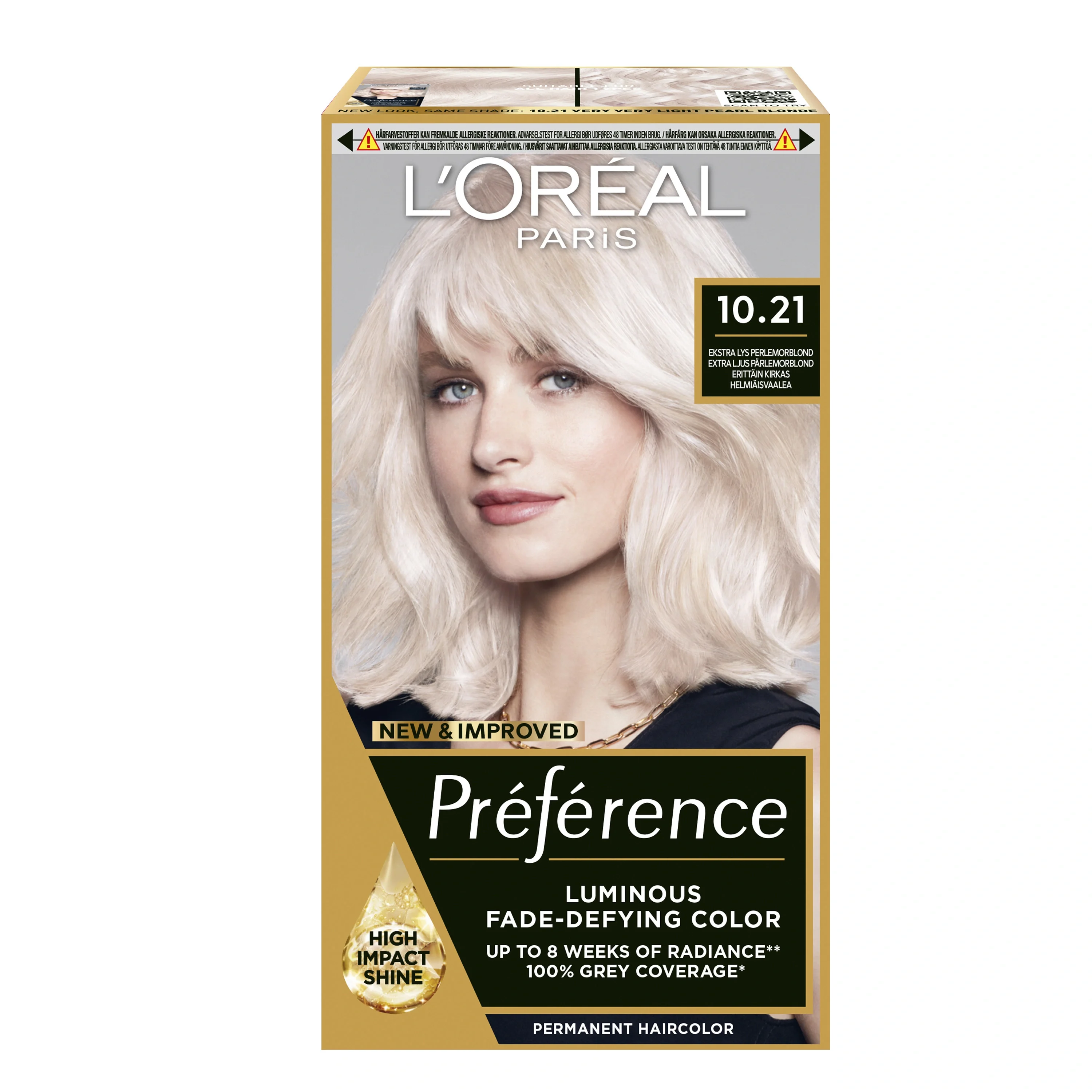 L'Oréal Paris Préférence Permanent Hårfärg 10.21 Stockholm 1 pack från L'Oréal Paris - köp hos Apotek Hjärtat