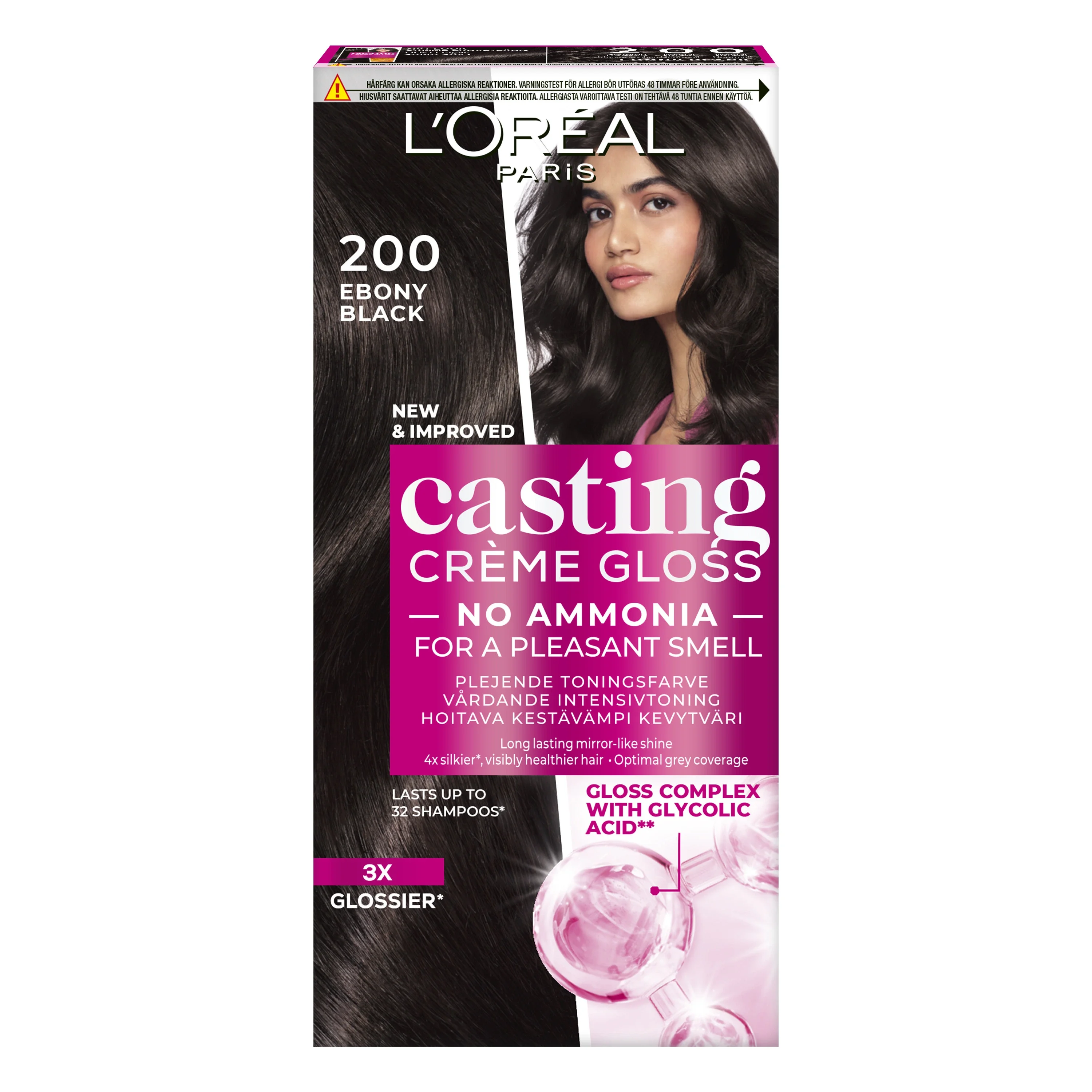 L'Oréal Paris Casting Crème Gloss Semi-Permanent Hårfärg 1-pack 200 Ebony Black från L'Oréal Paris – köp hos Apotek Hjärtat
