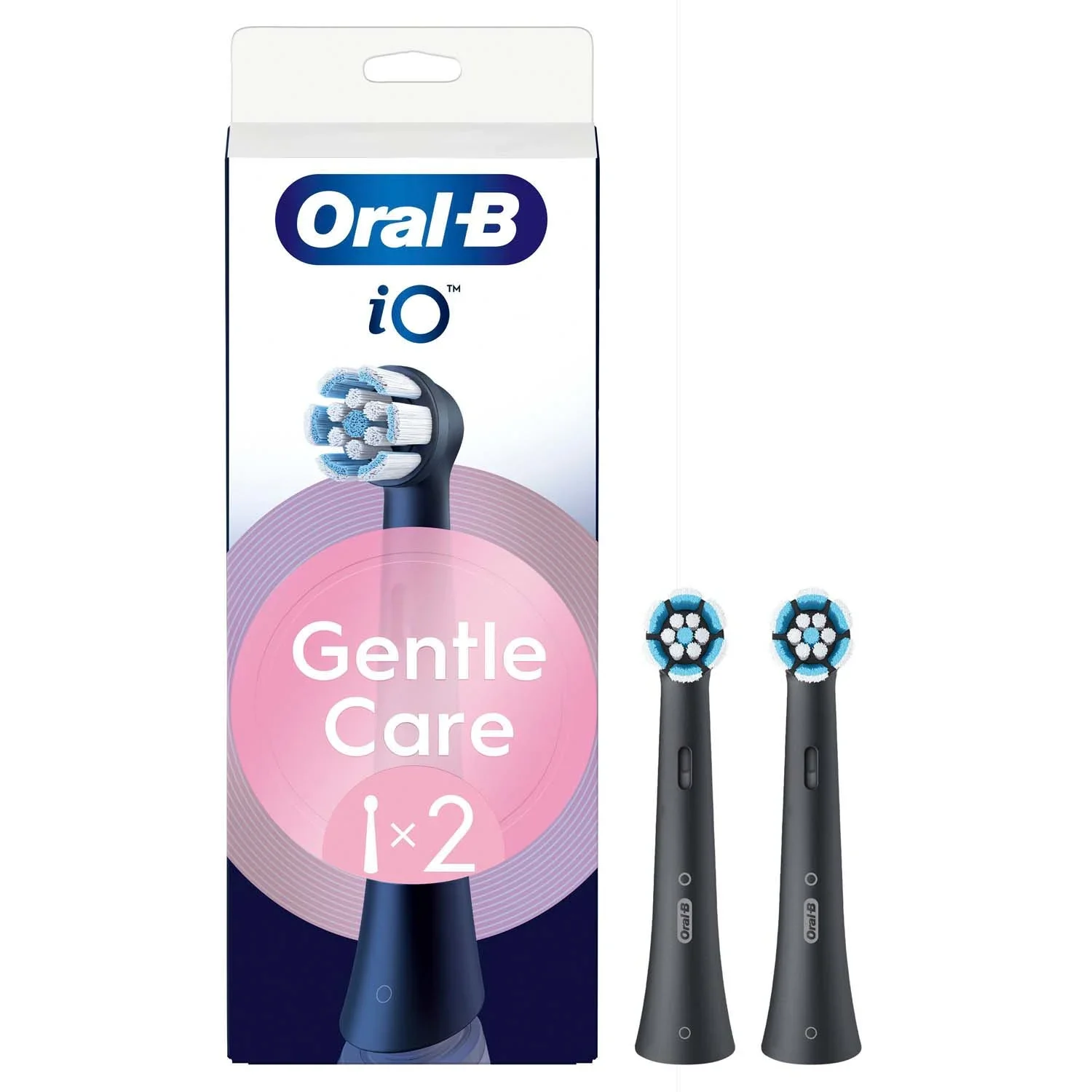 Oral-B iO Gentle Care Tandborsthuvuden Svart 2-pack från Oral-B – köp hos Apotek Hjärtat