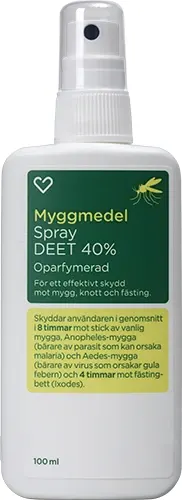 Hjärtats Myggmedel DEET 40% Spray 100 ml från Hjärtats – köp hos Apotek Hjärtat