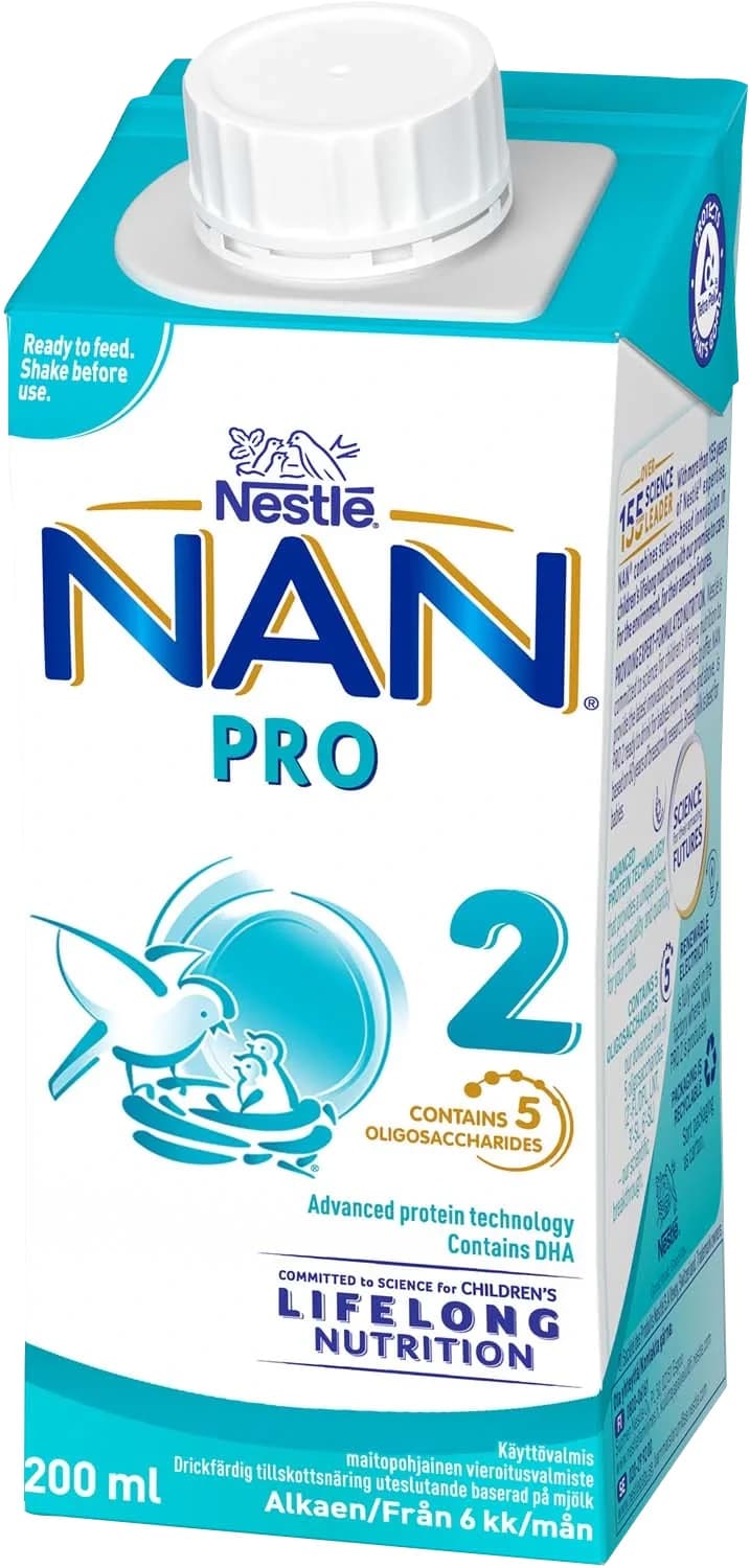 NAN PRO 2 Drickfärdig Mjölkersättning 200 ml från Nan – köp hos Apotek Hjärtat