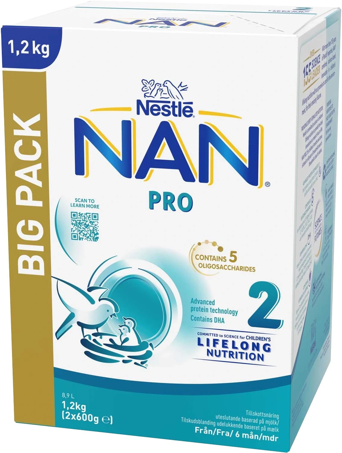 NAN PRO 2 Mjölkersättning Big Pack 1,2 kg från Nan – köp hos Apotek Hjärtat